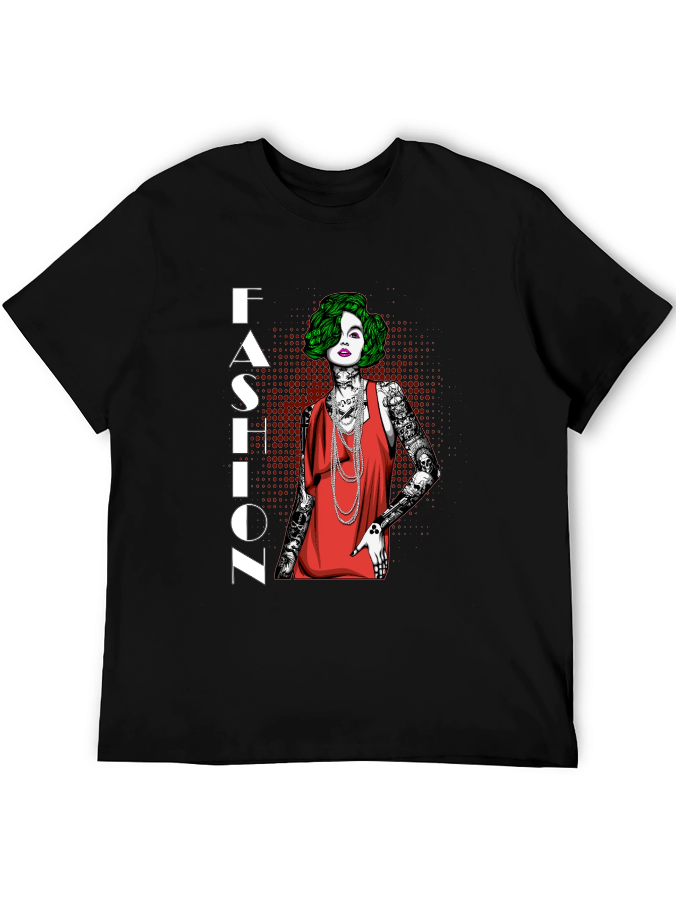 Fashion Statement T-Shirt - Edgy Tattooed Woman Graphic