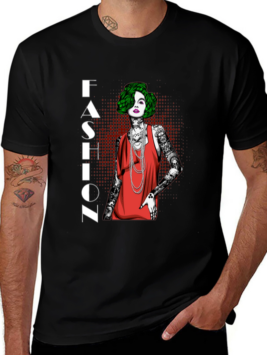 Fashion Statement T-Shirt - Edgy Tattooed Woman Graphic