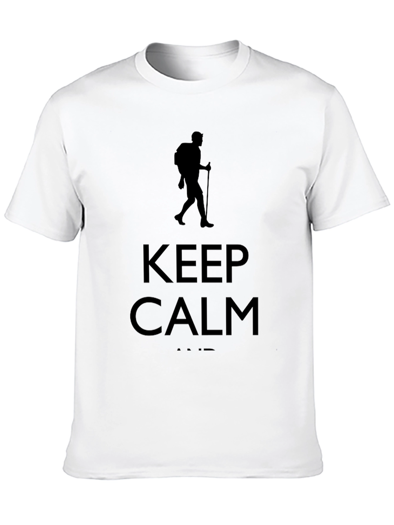 Keep Calm Hiking T-Shirt - Black