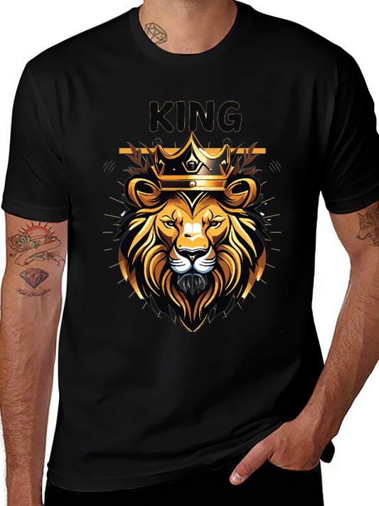 King Lion Graphic Black T-Shirt