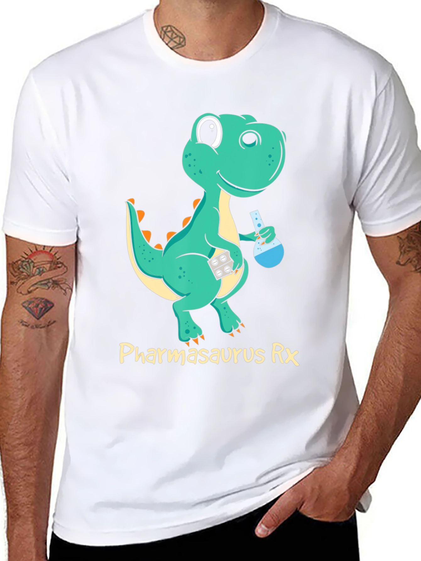 Pharmasaurus Rex T-Shirt - Pharmacy Dino Tee