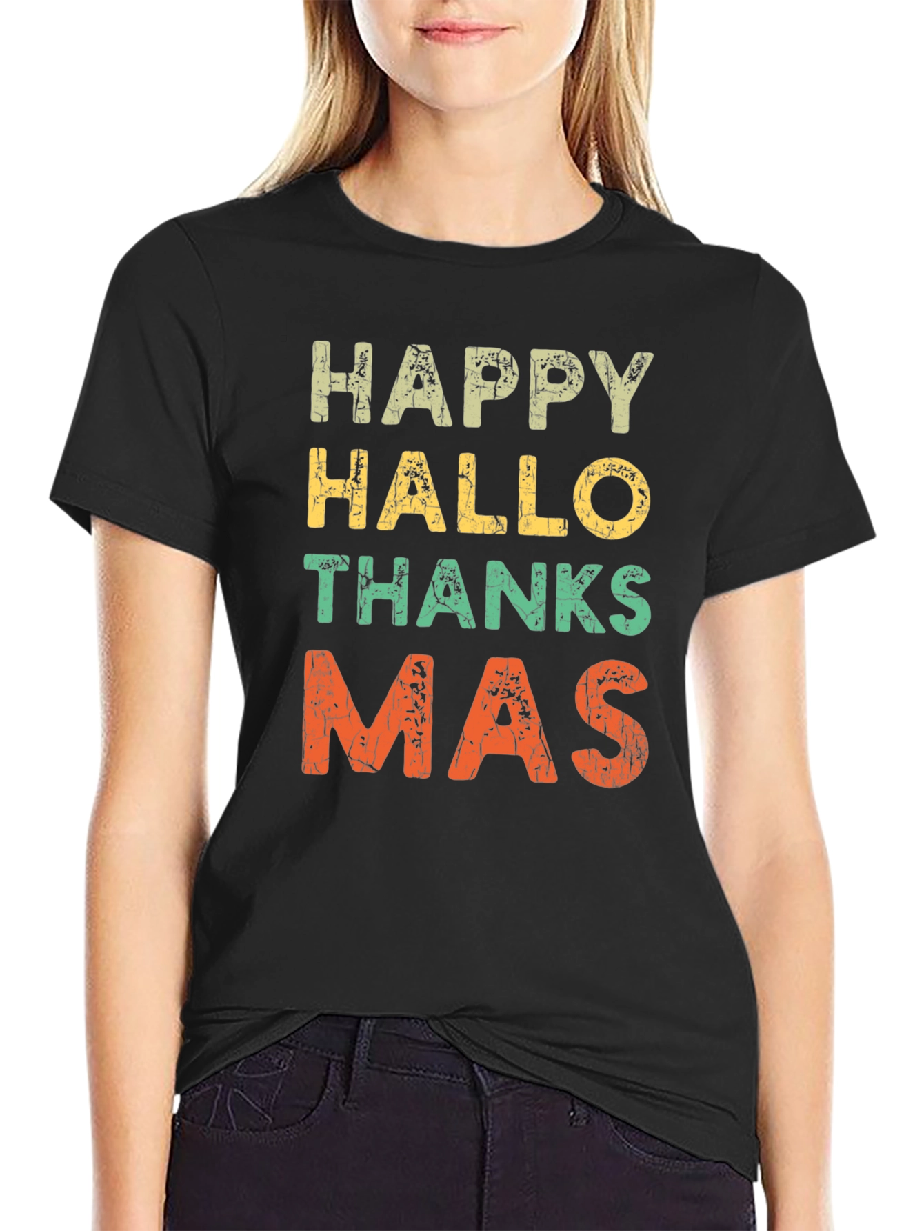 Happy Hallo Thanksmas T-Shirt - Holiday Season Tee