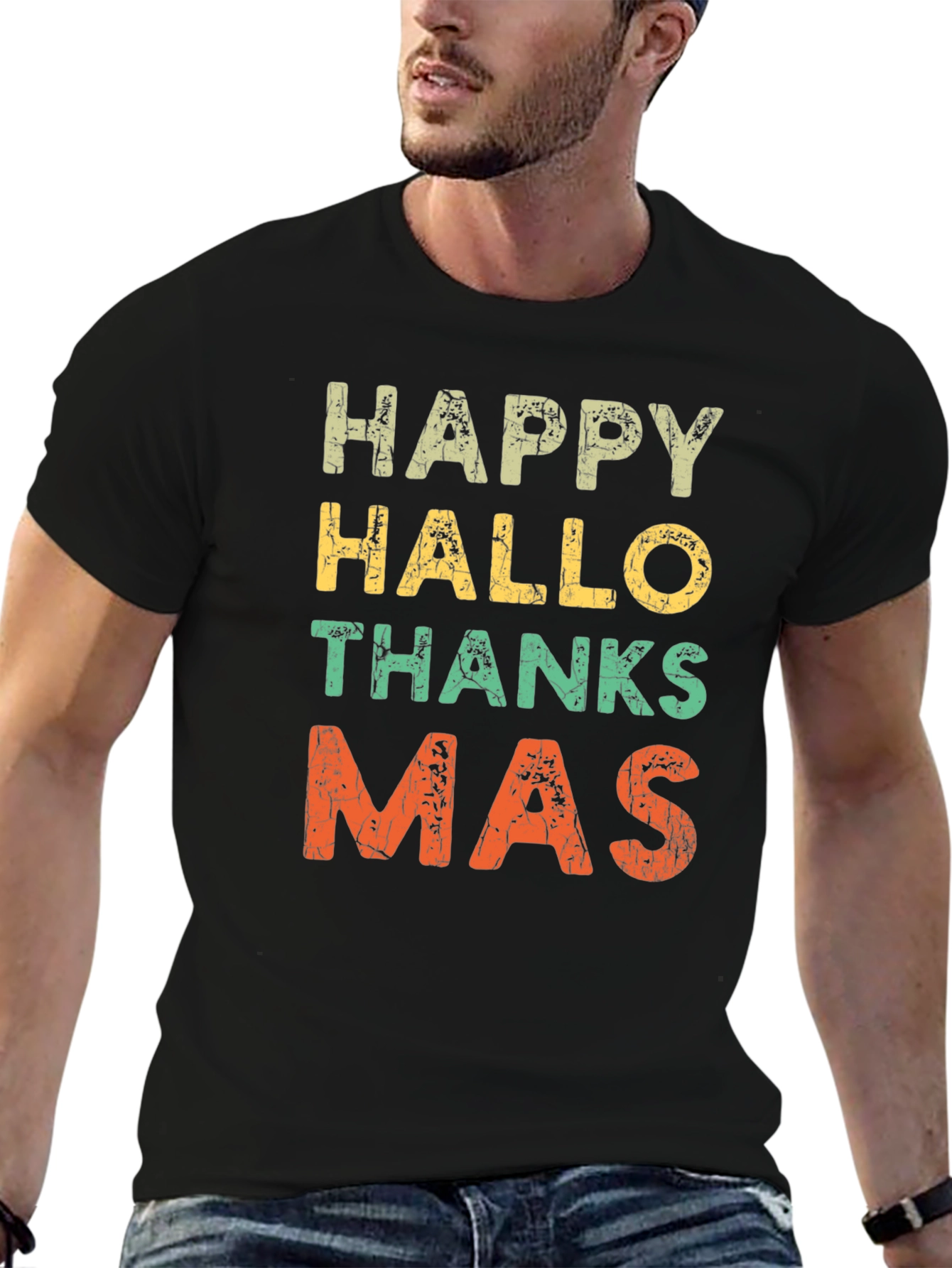 Happy Hallo Thanksmas T-Shirt - Holiday Season Tee