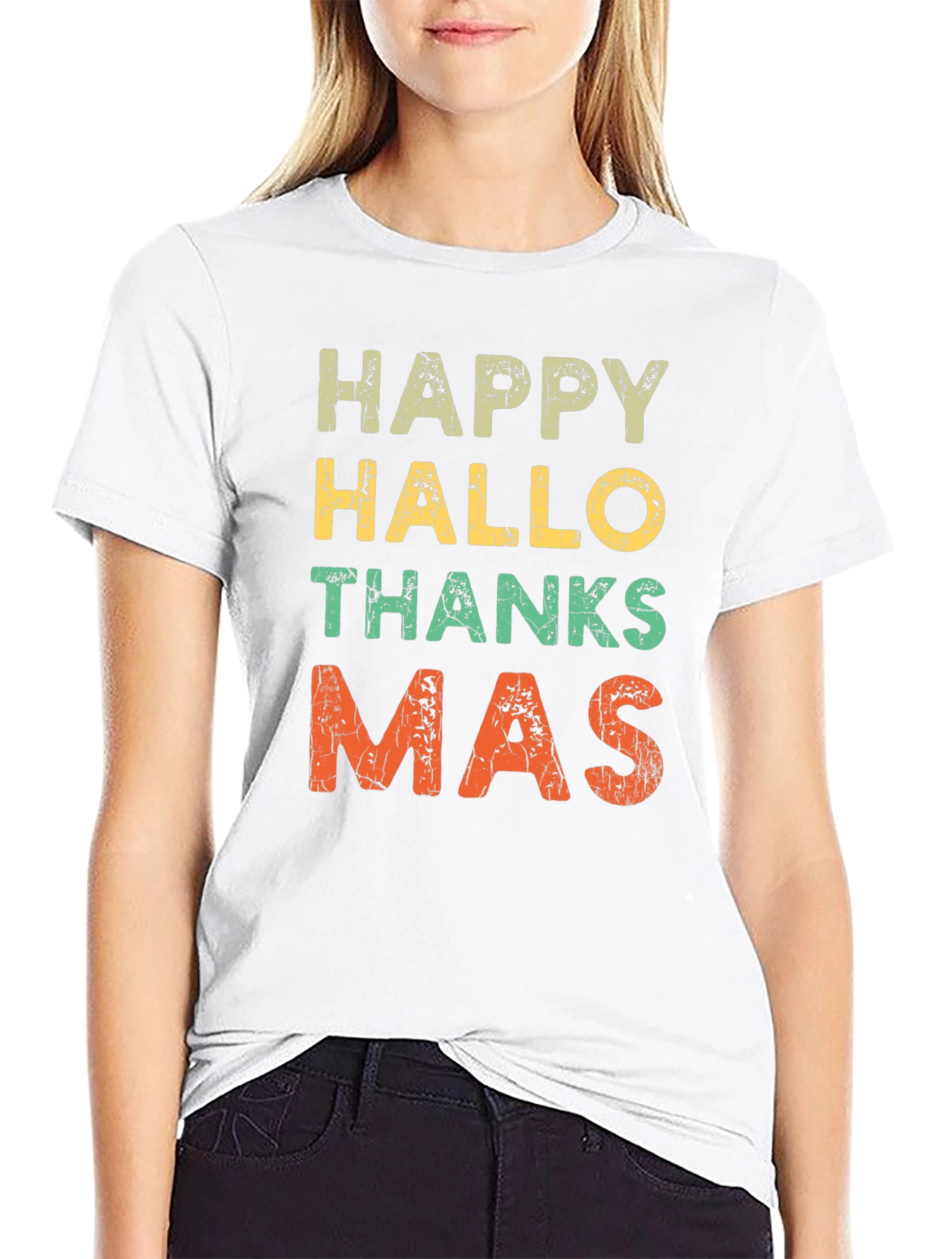 Happy Hallo Thanksmas T-Shirt - Holiday Season Tee