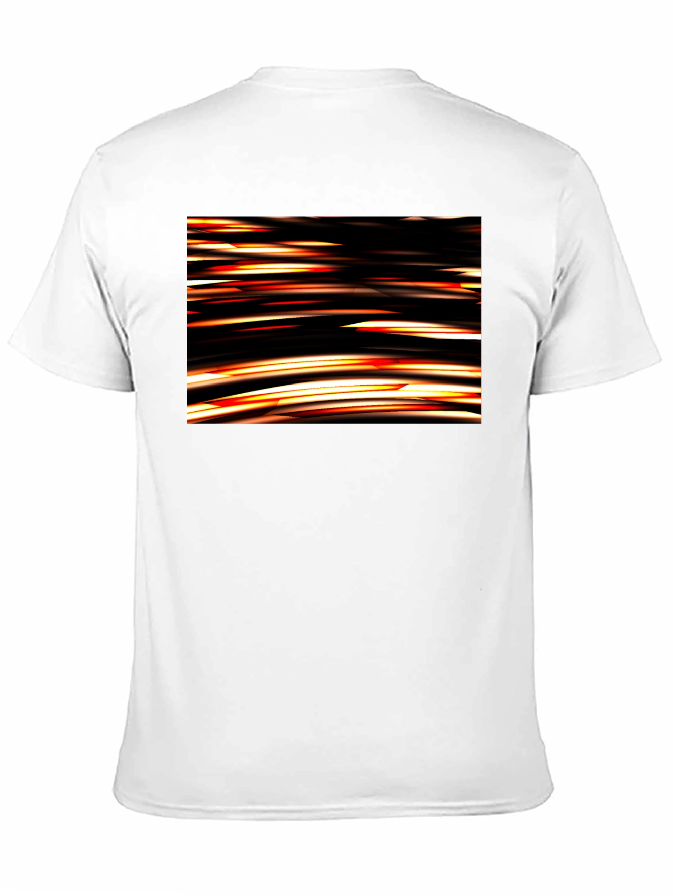 Abstract Light Streak Graphic Black T-Shirt