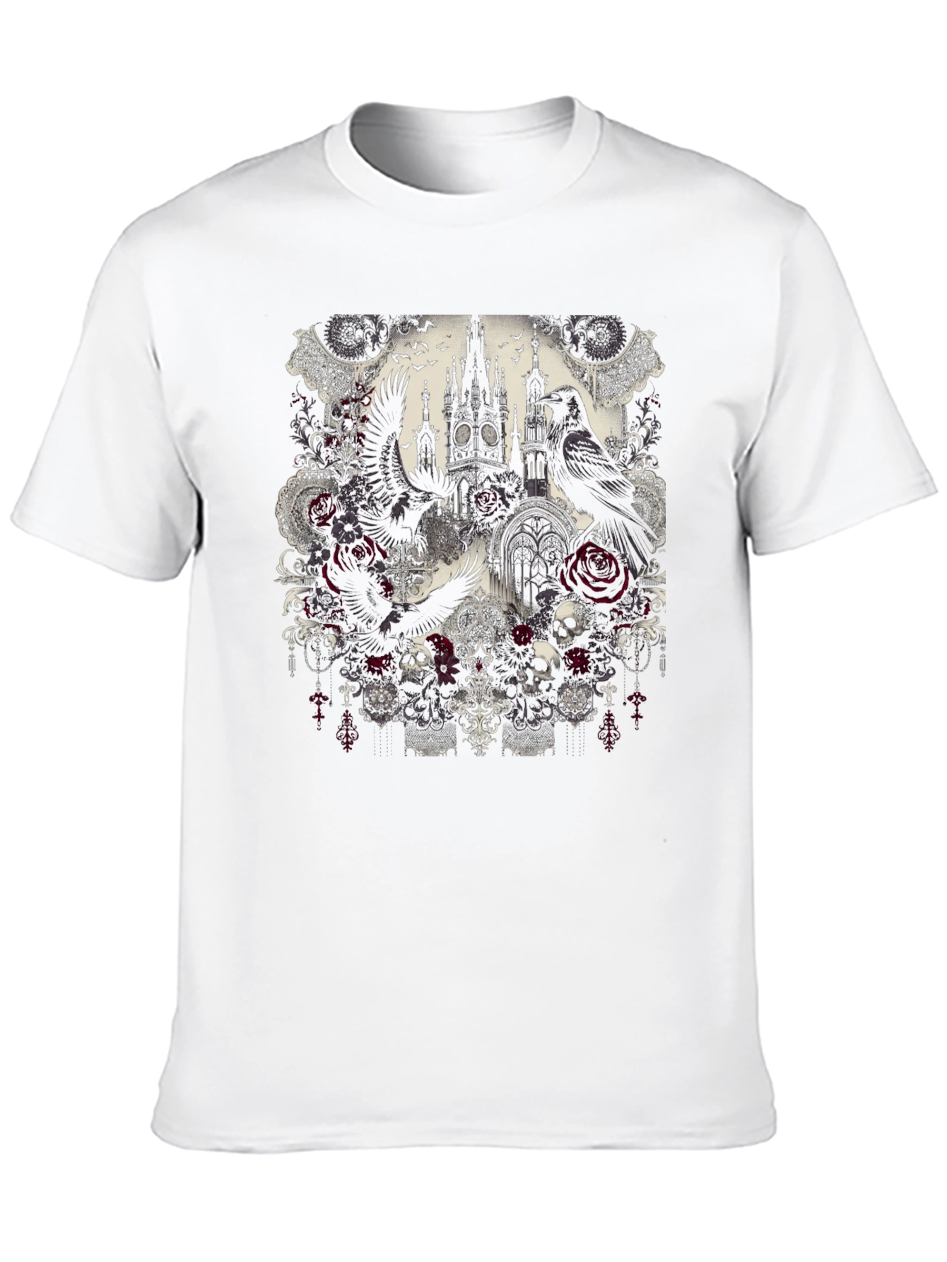 Gothic Raven Castle T-Shirt