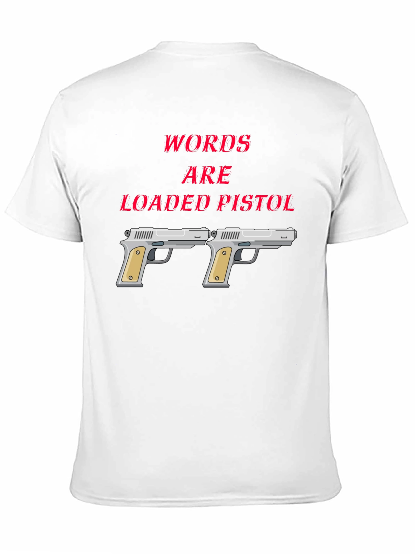Words are Loaded Pistol Graphic Tee - Black