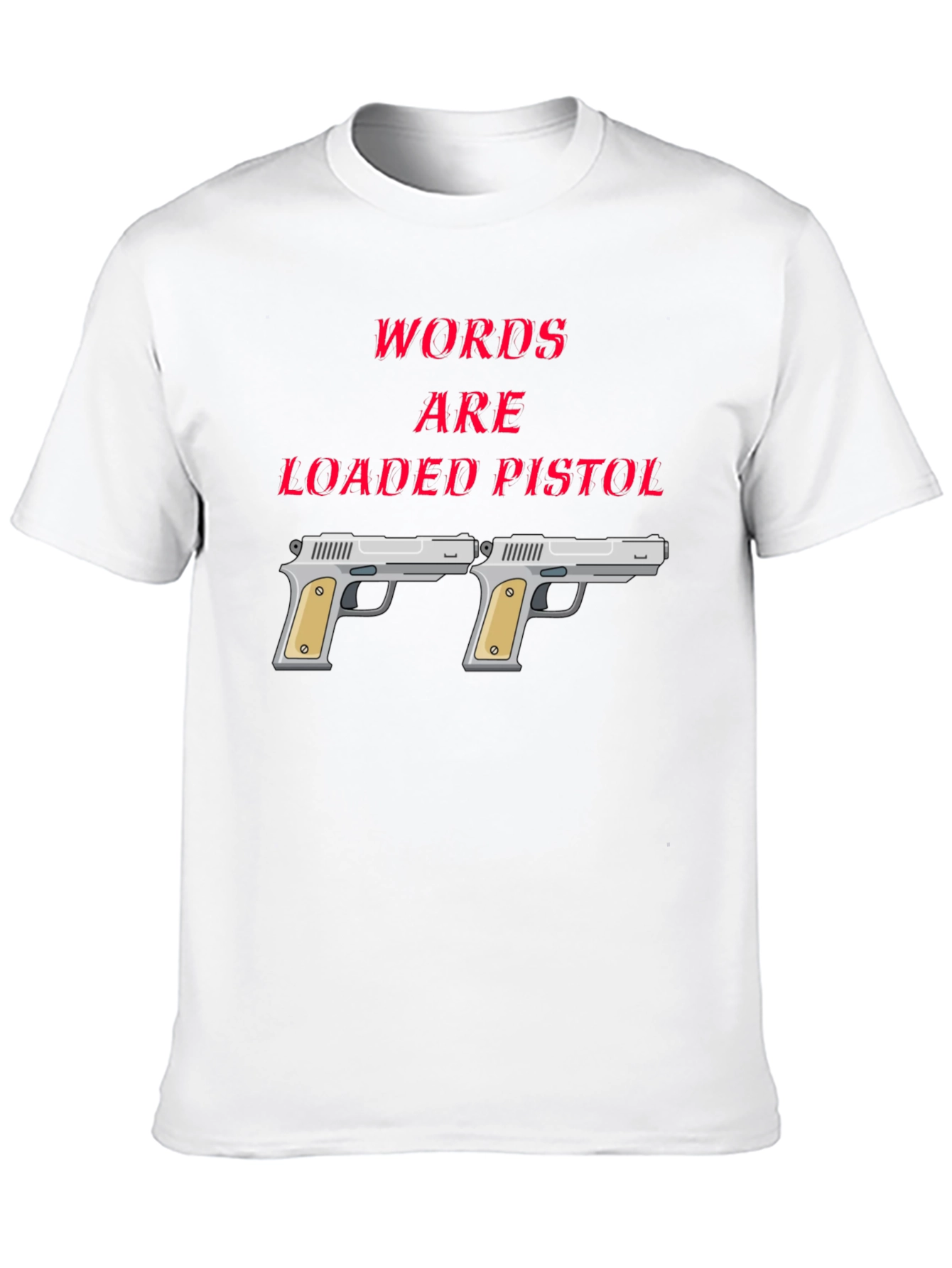 Words are Loaded Pistol Graphic Tee - Black