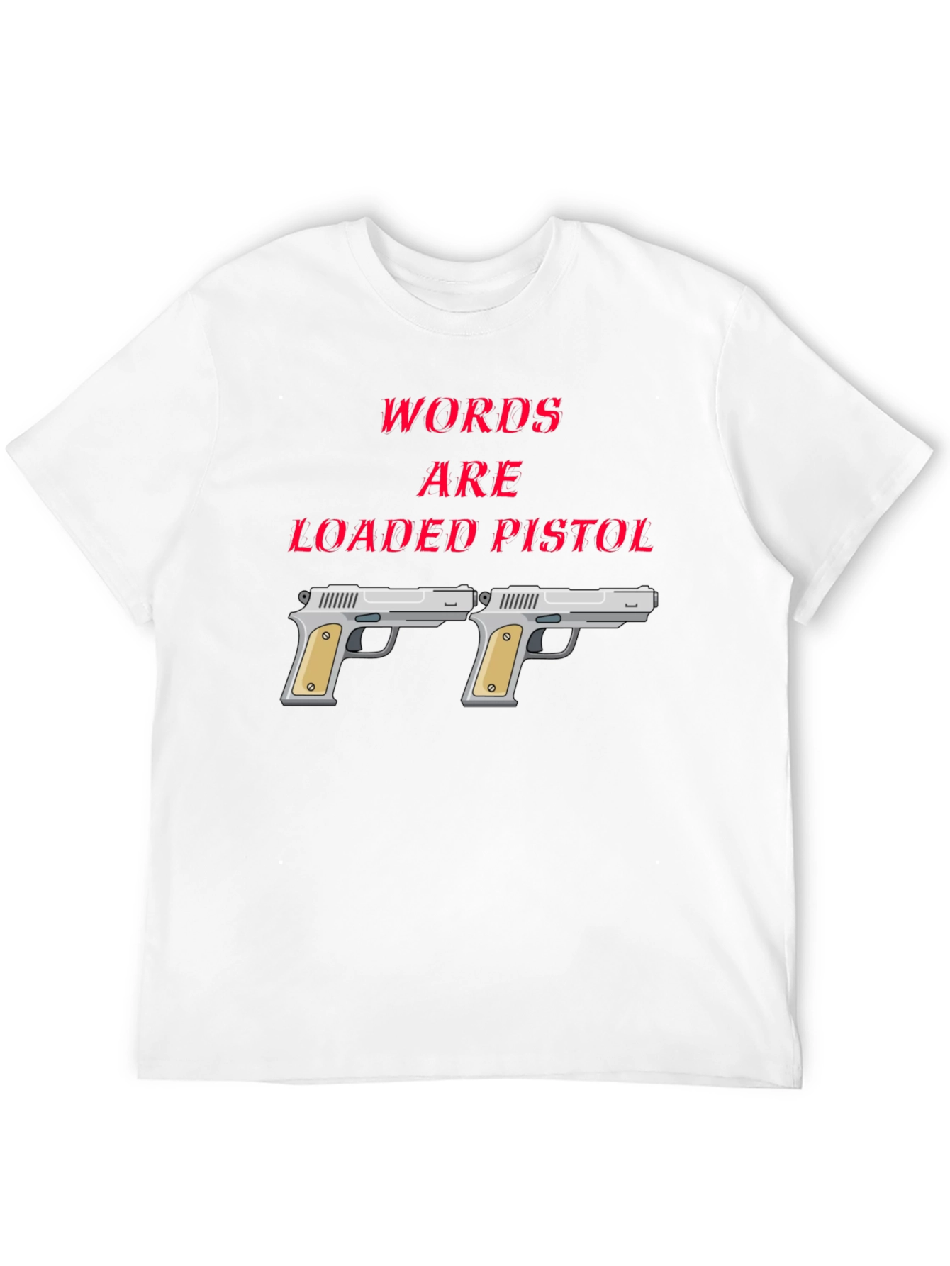 Words are Loaded Pistol Graphic Tee - Black