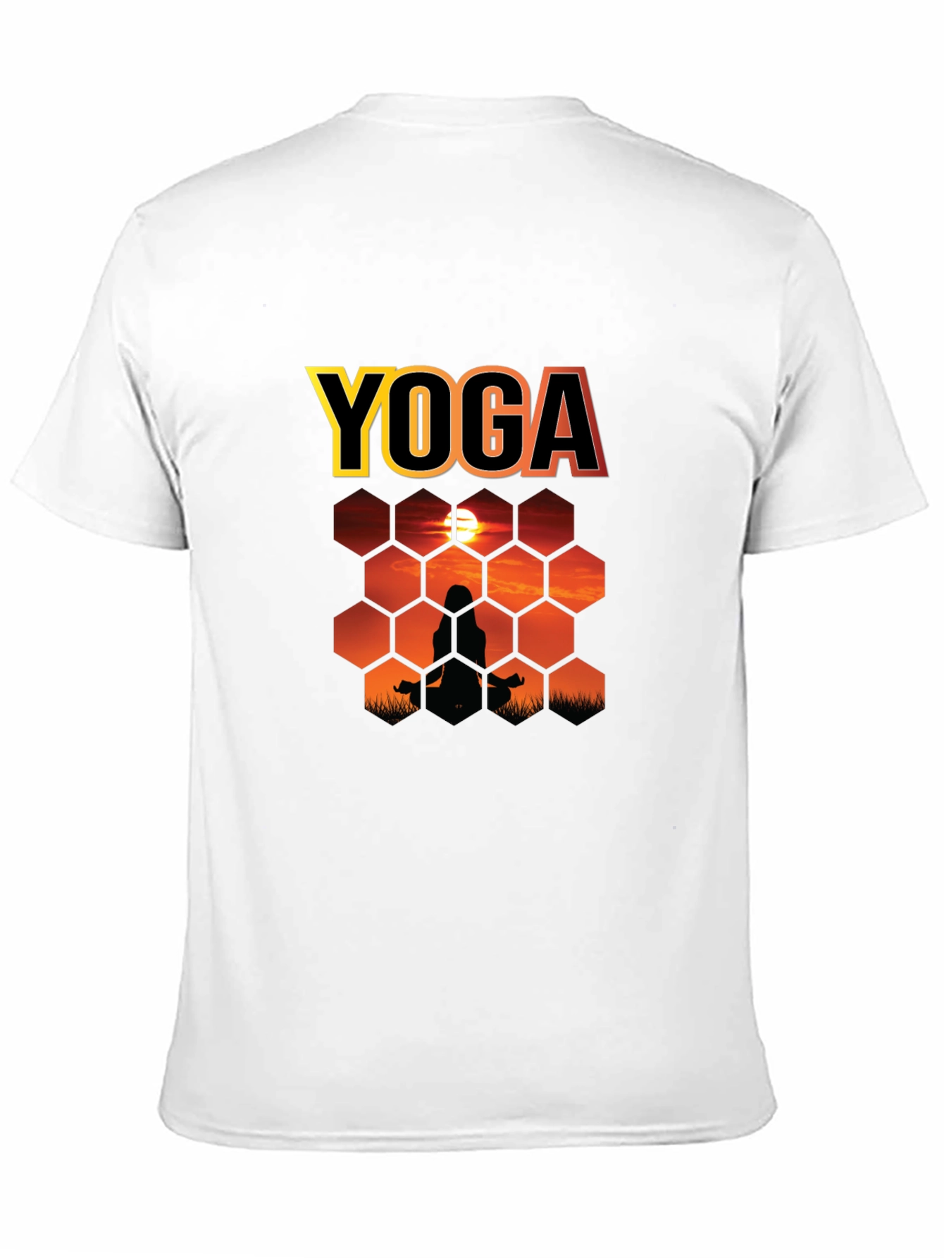 Yoga Sunset Silhouette Graphic T-Shirt