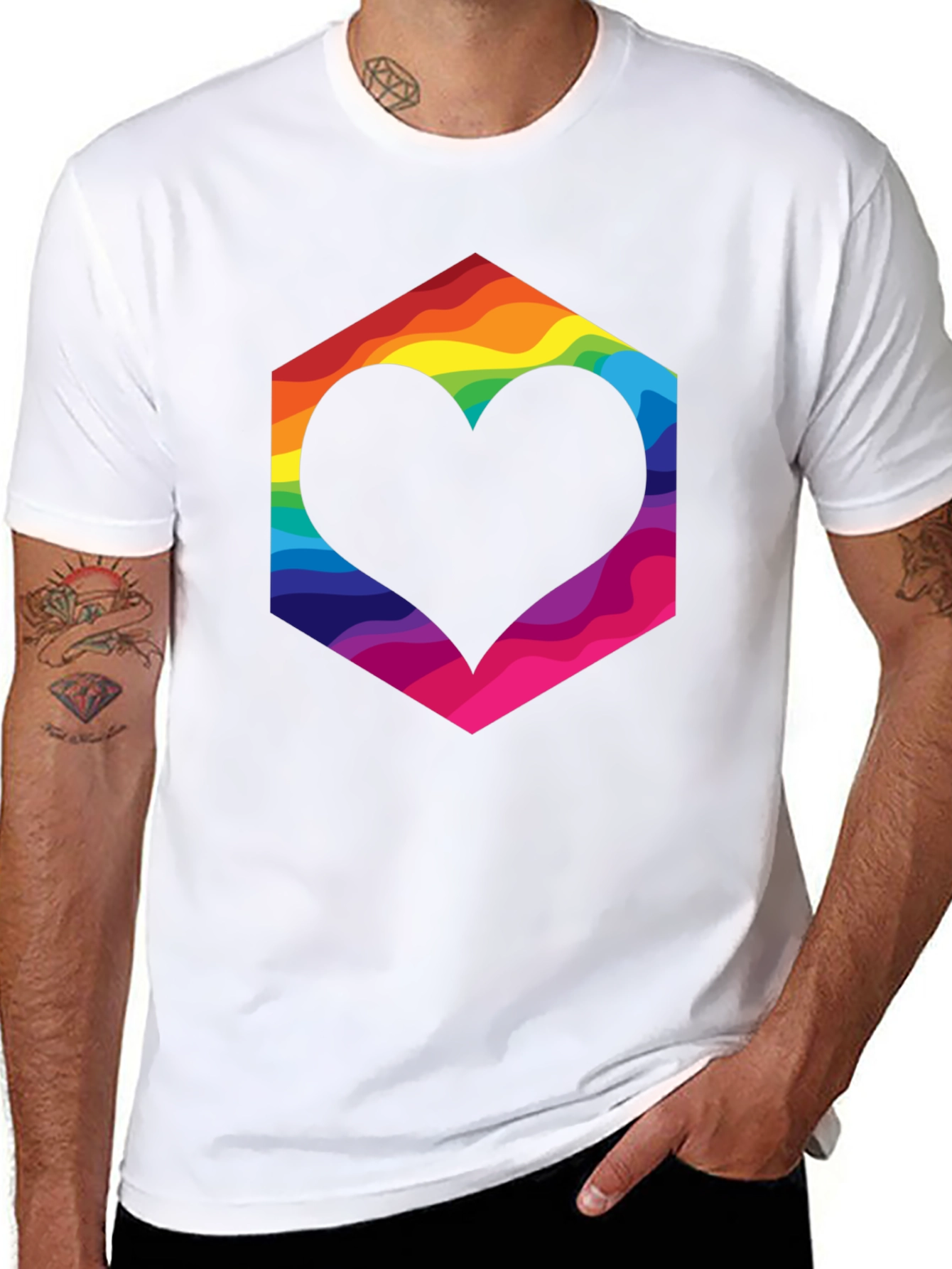 Rainbow Heart Graphic Tee