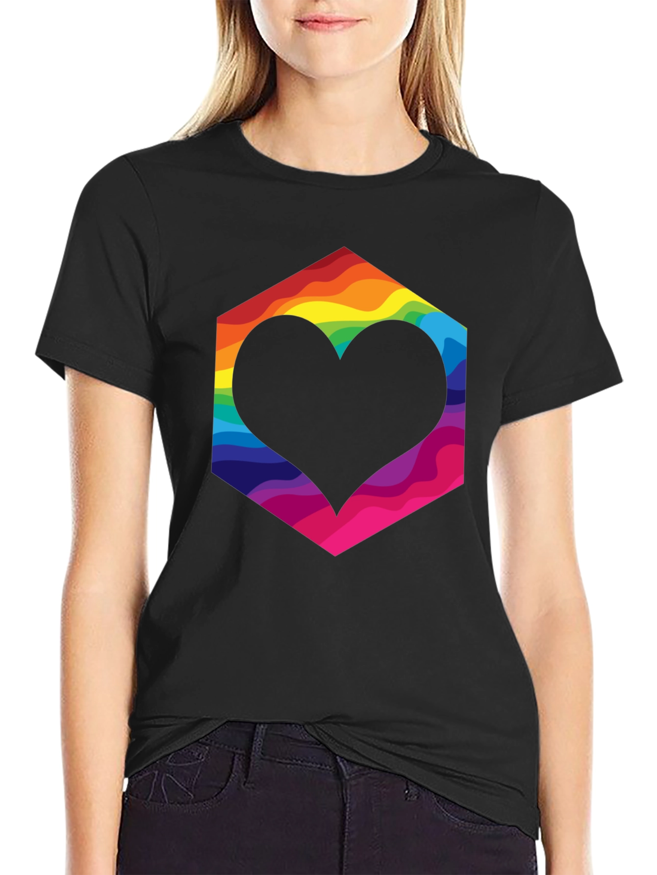 Rainbow Heart Graphic Tee