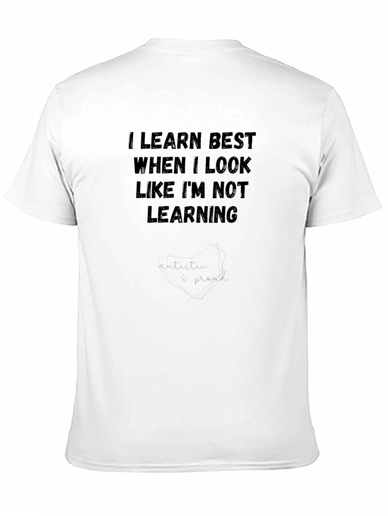 I Learn Best Black Cotton Graphic Tee