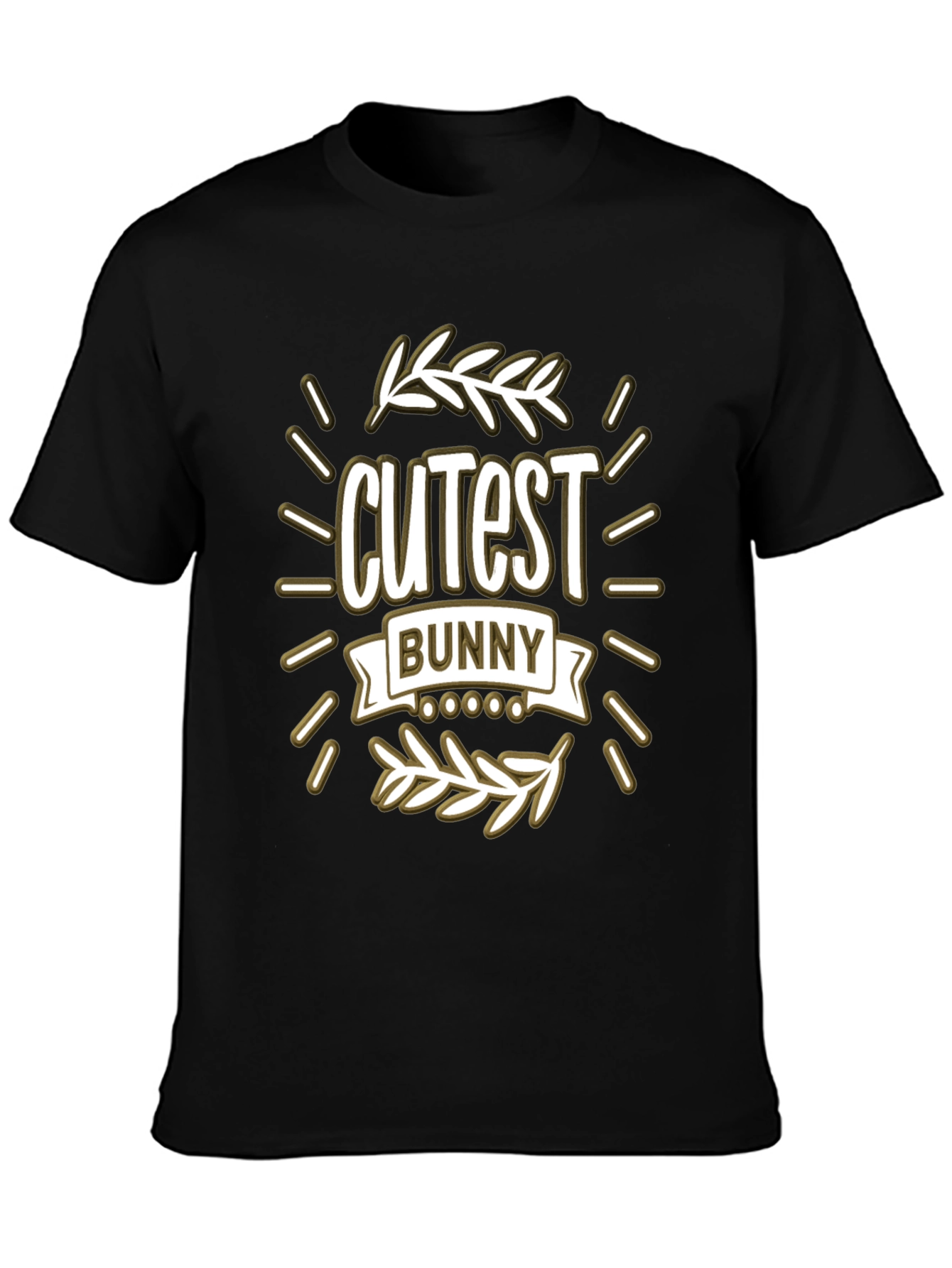 Cutest Bunny Graphic T-Shirt - Black