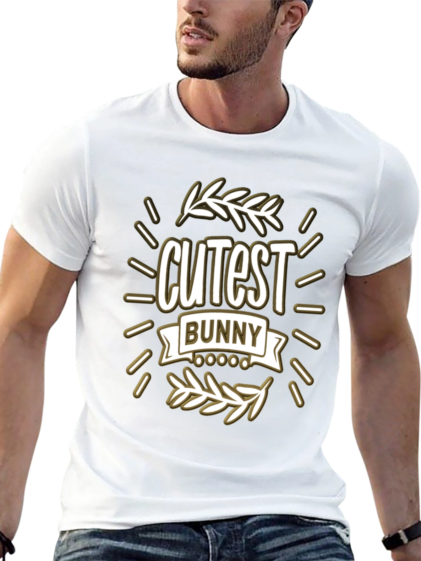 Cutest Bunny Graphic T-Shirt - Black