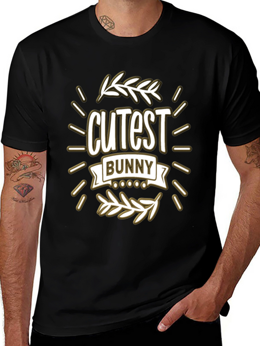 Cutest Bunny Graphic T-Shirt - Black
