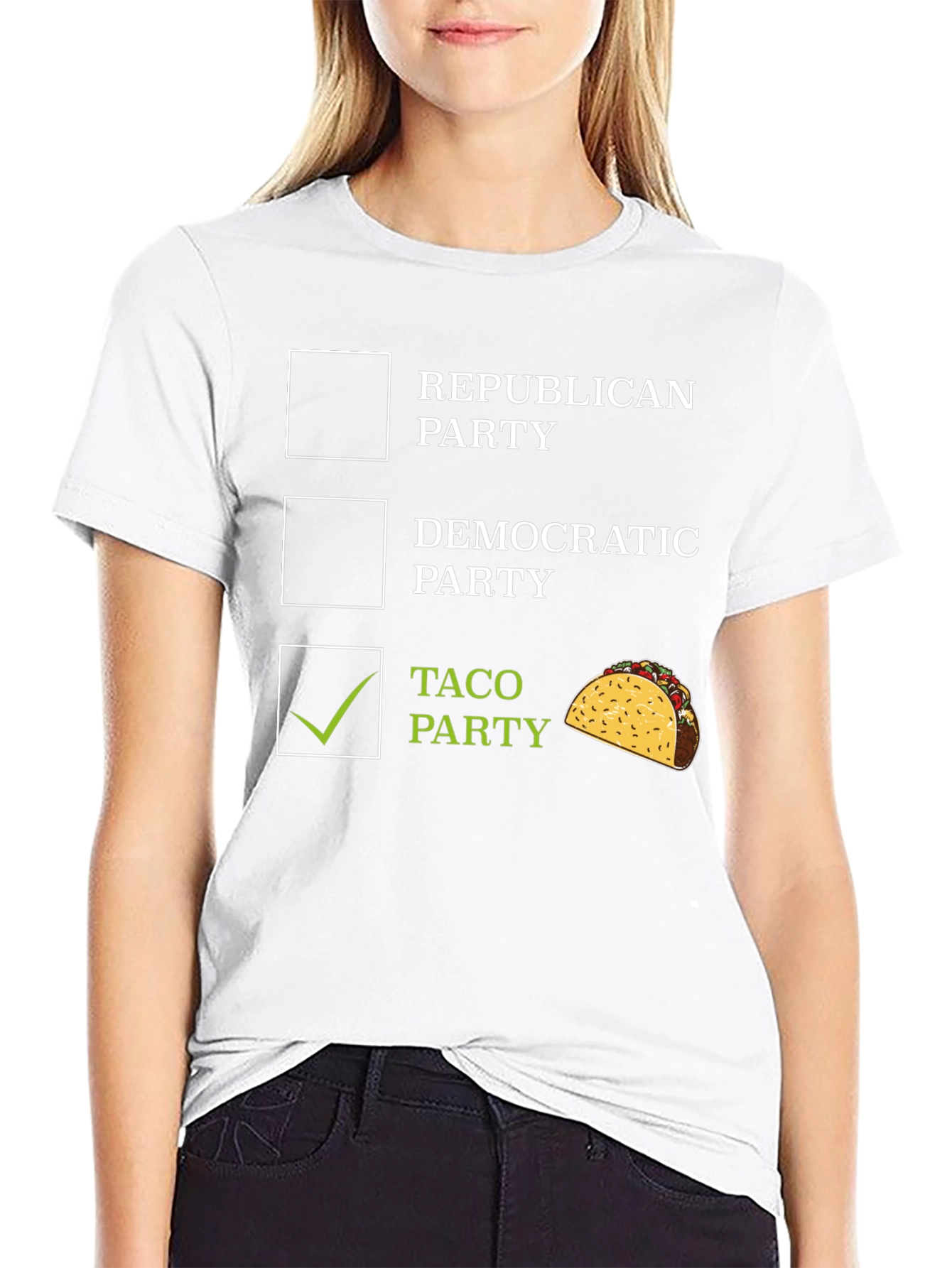 Taco Party Graphic Tee - Funny Political Statement Shirt