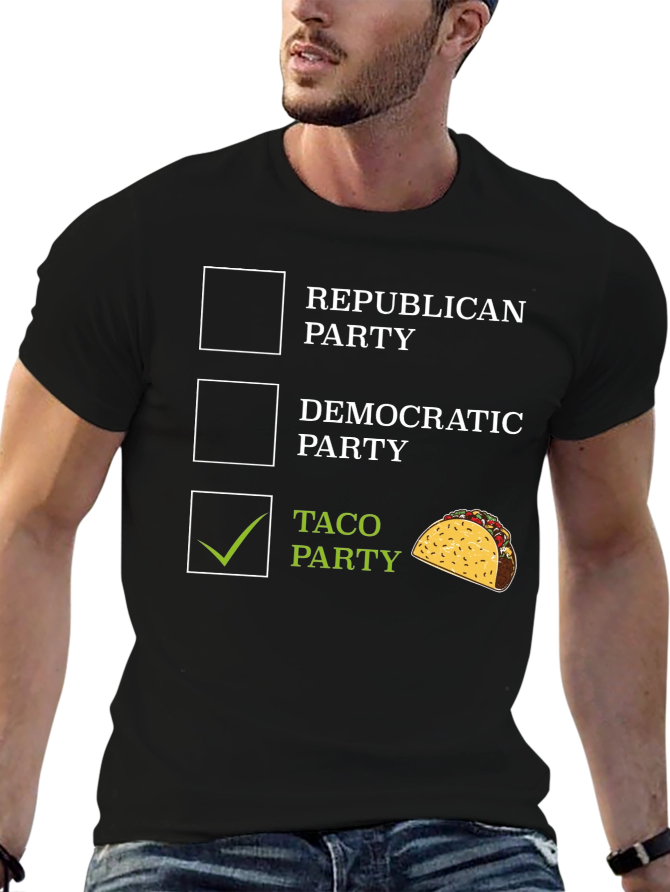 Taco Party Graphic Tee - Funny Political Statement Shirt