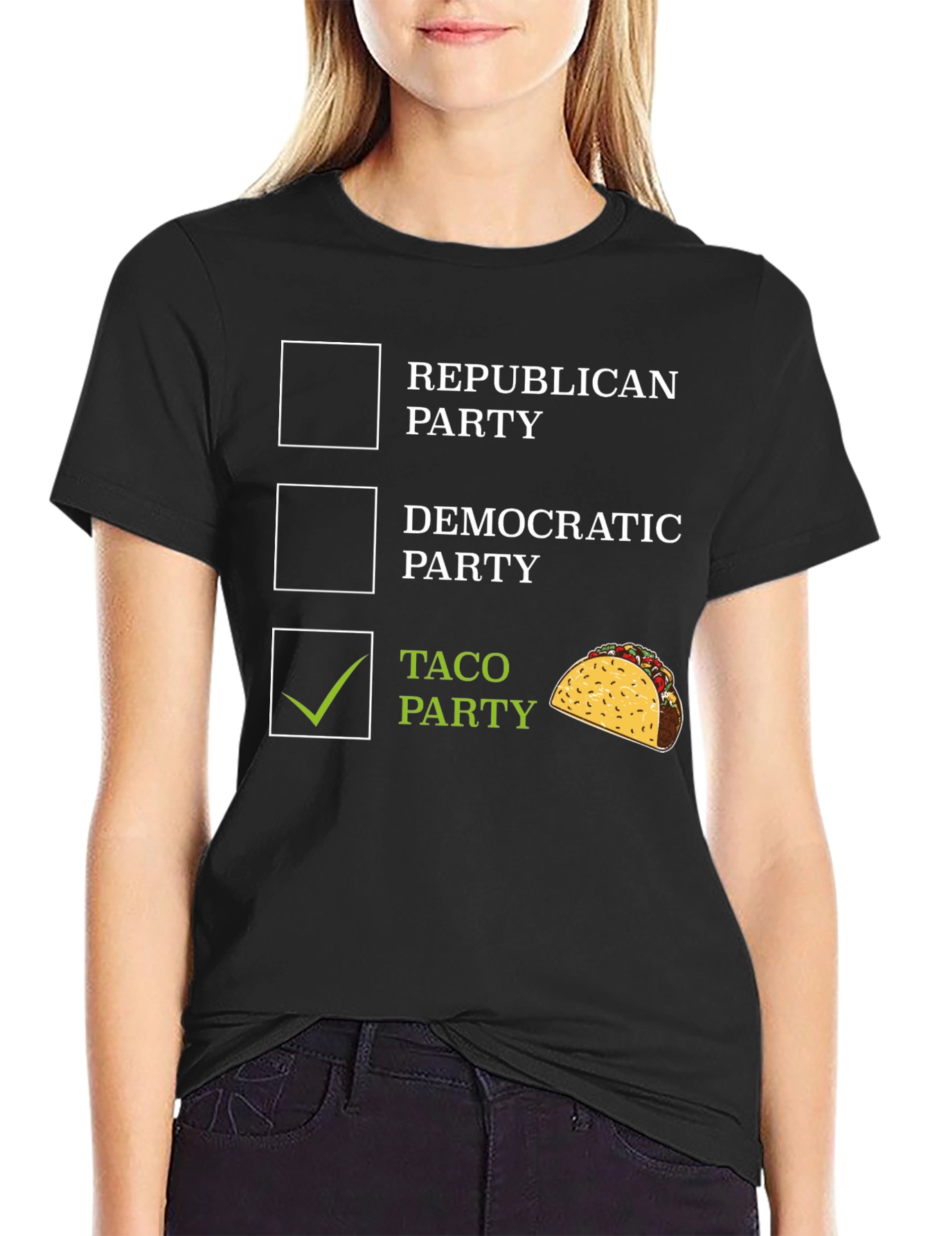 Taco Party Graphic Tee - Funny Political Statement Shirt