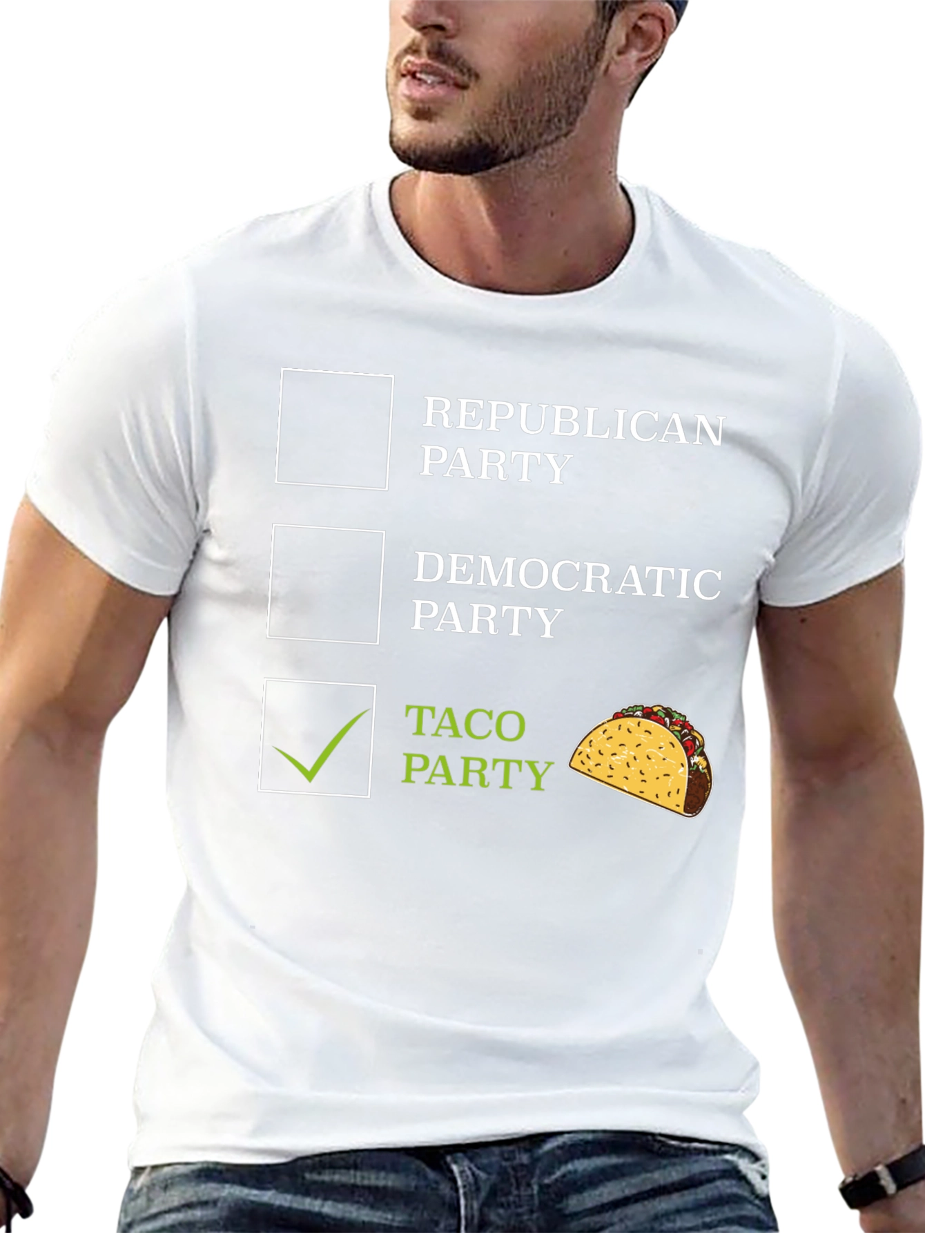 Taco Party Graphic Tee - Funny Political Statement Shirt