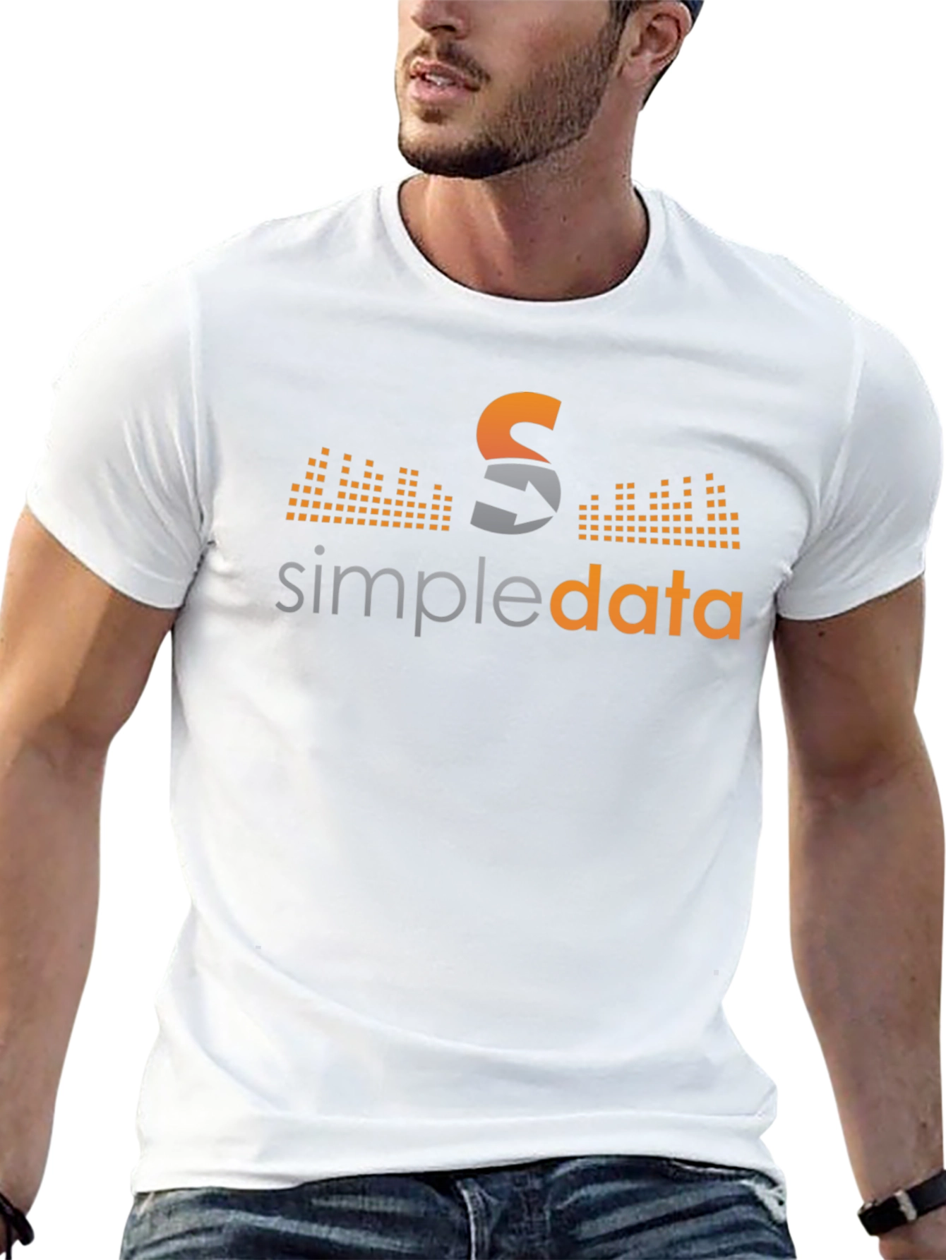 Simpledata Black Graphic Tee