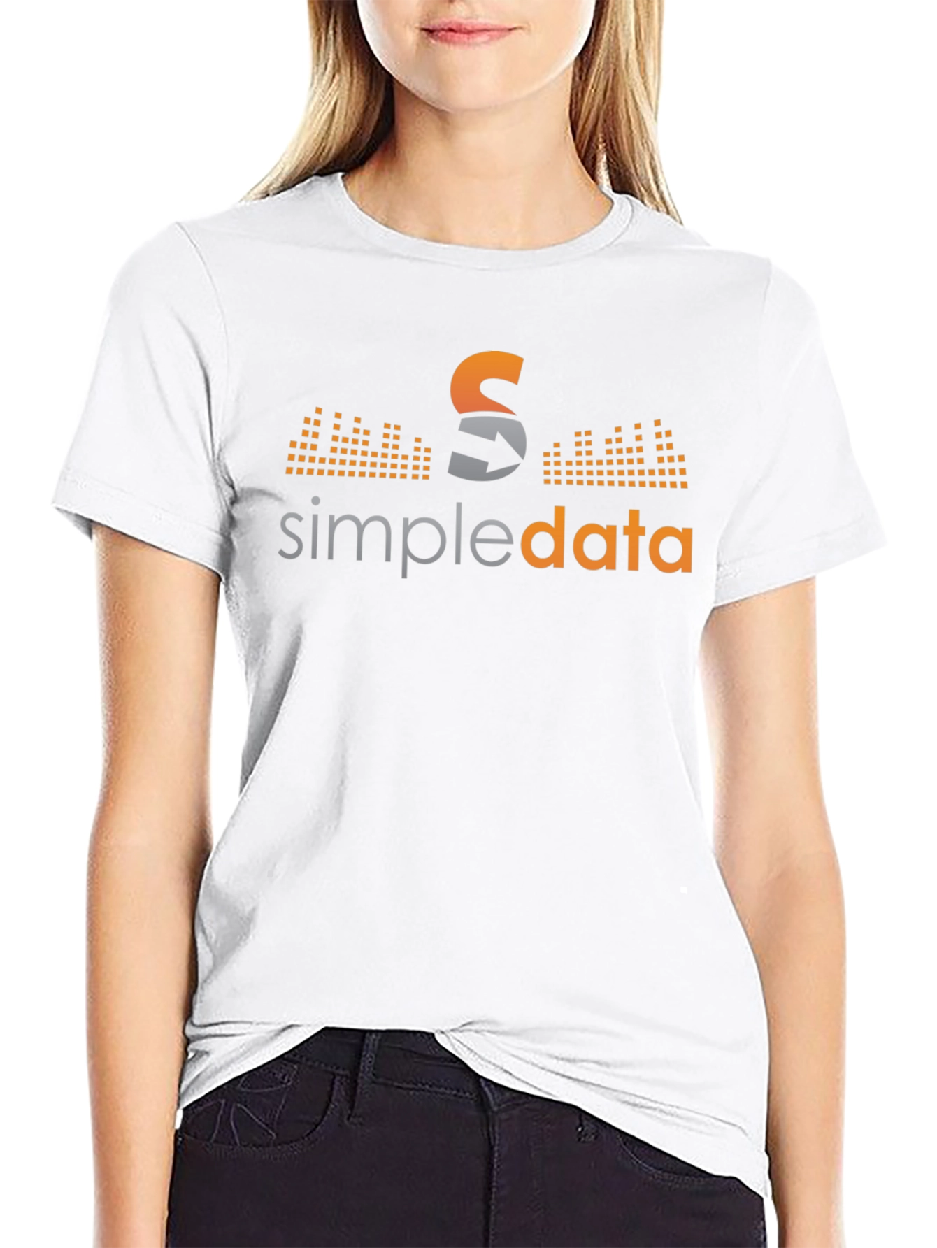 Simpledata Black Graphic Tee