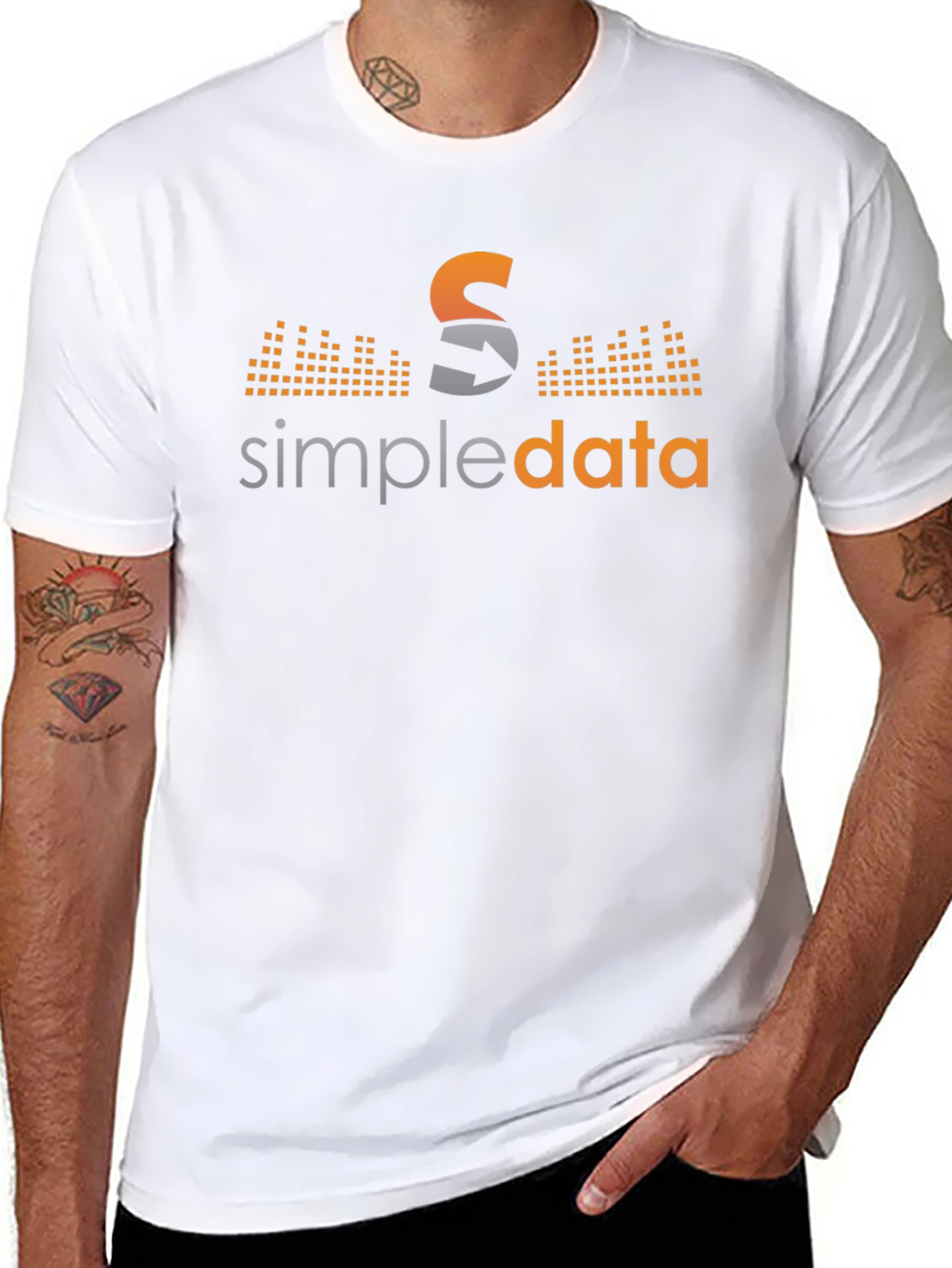 Simpledata Black Graphic Tee