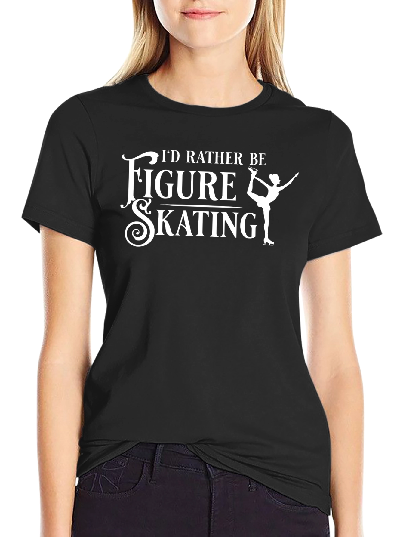 Figure Skating T-Shirt - Id Rather Be Design