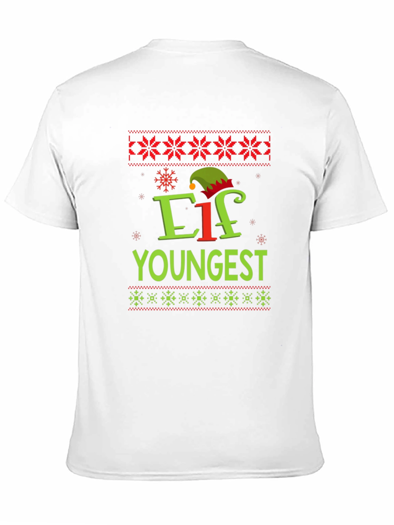 Elf Youngest Christmas Graphic Tee - Holiday Shirt