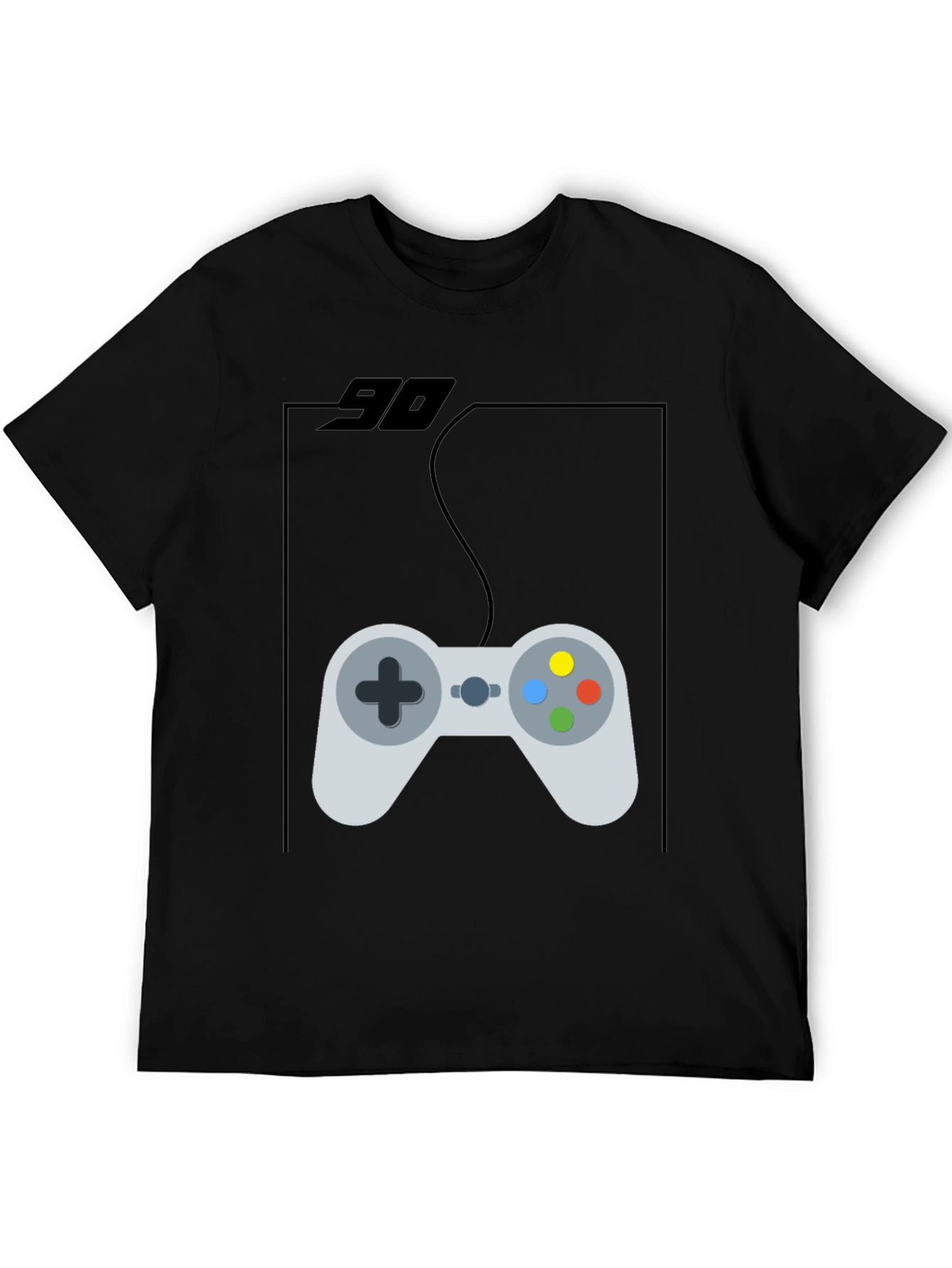 Retro Gamer Tee - Black 90s Console Controller T-Shirt
