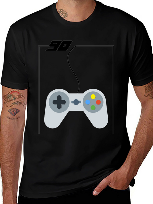 Retro Gamer Tee - Black 90s Console Controller T-Shirt