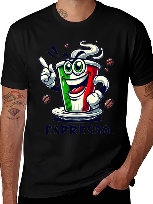 Espresso Italian Flag Graphic T-Shirt