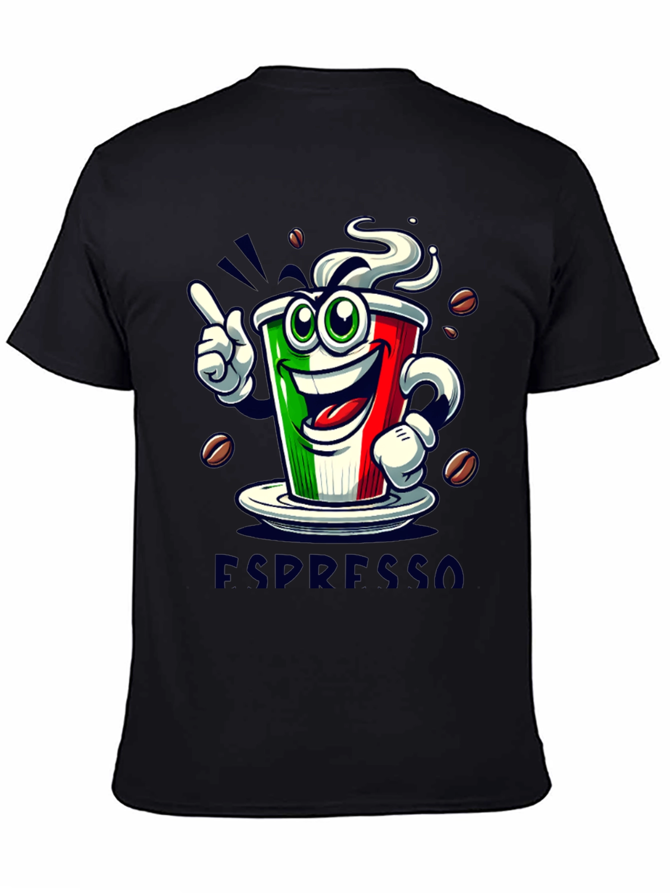Espresso Italian Flag Graphic T-Shirt