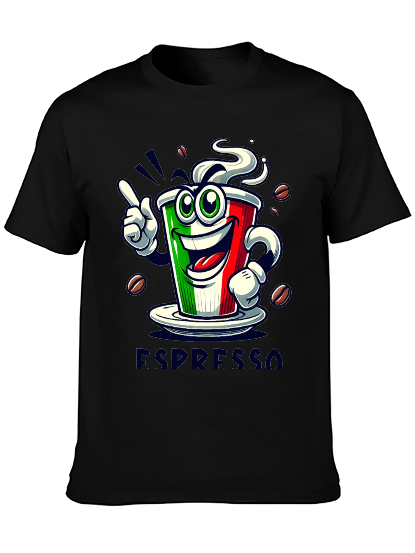 Espresso Italian Flag Graphic T-Shirt