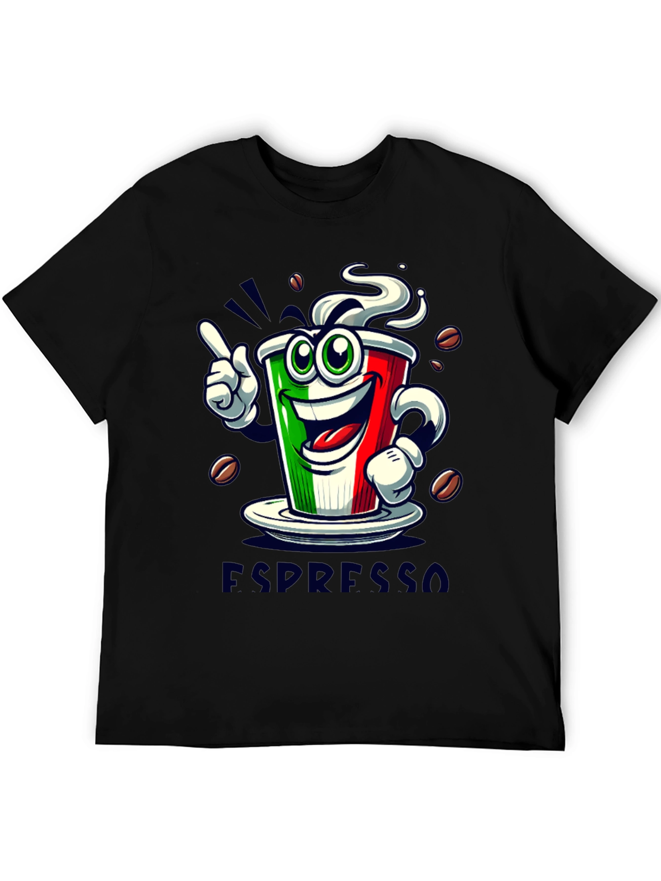 Espresso Italian Flag Graphic T-Shirt