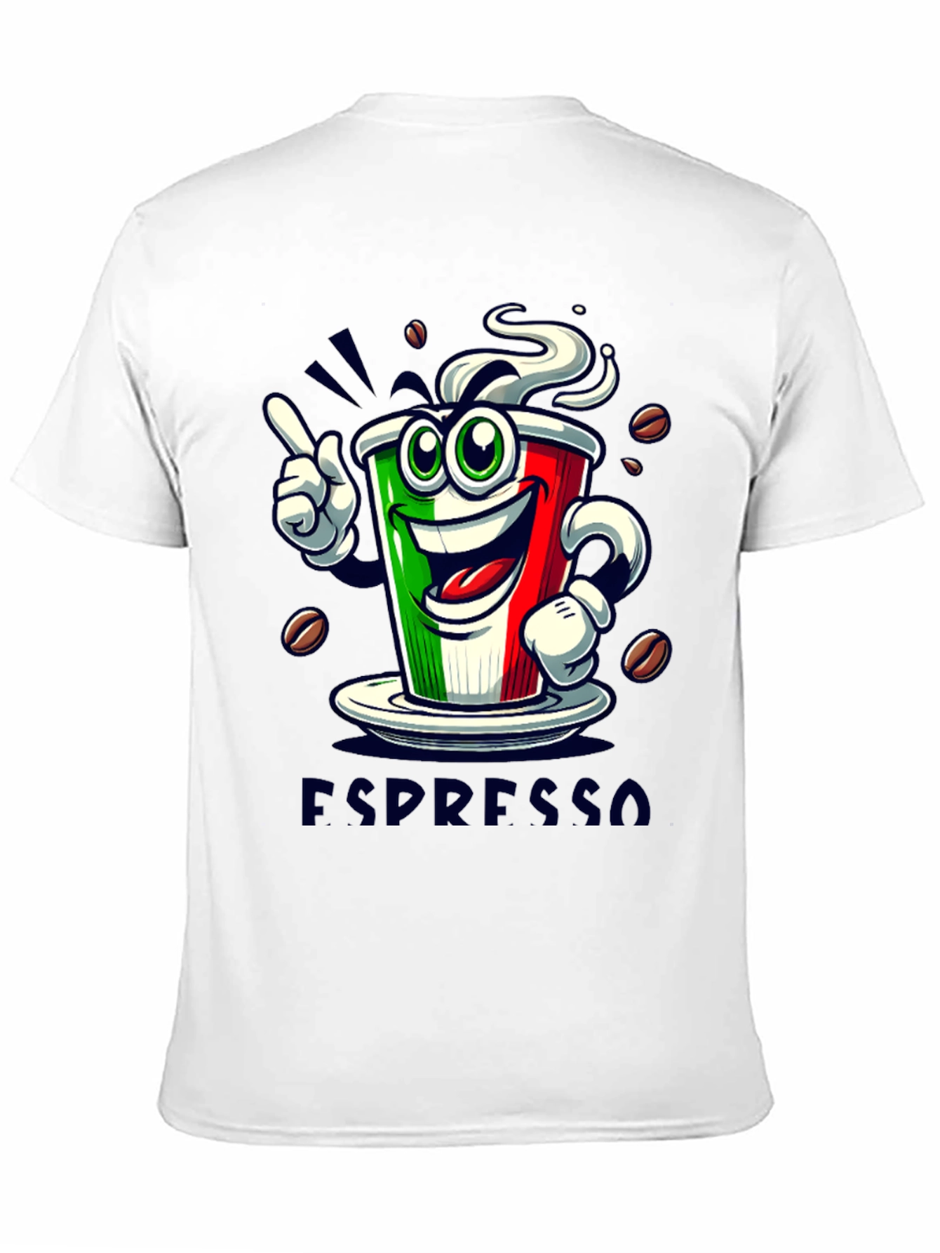 Espresso Italian Flag Graphic T-Shirt
