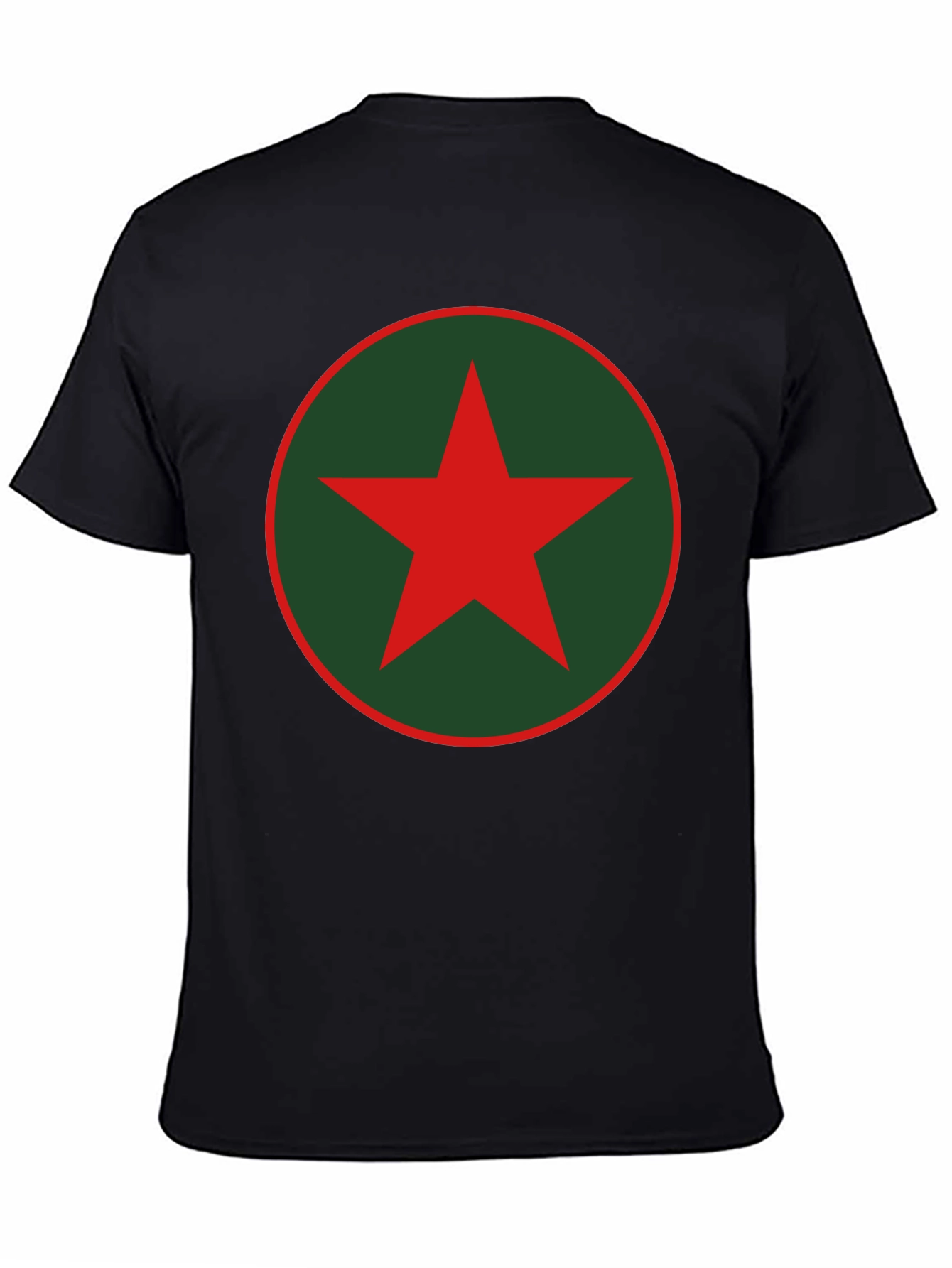 Red Star Graphic T-Shirt - Casual Black Tee
