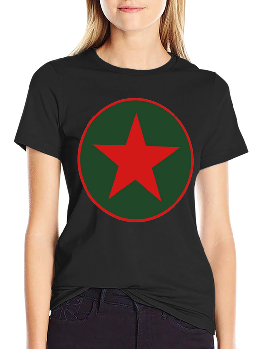 Red Star Graphic T-Shirt - Casual Black Tee