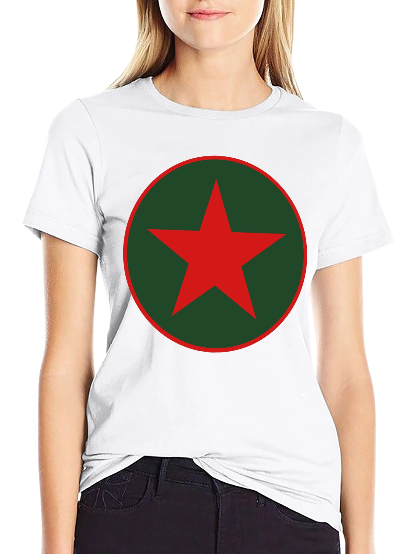 Red Star Graphic T-Shirt - Casual Black Tee