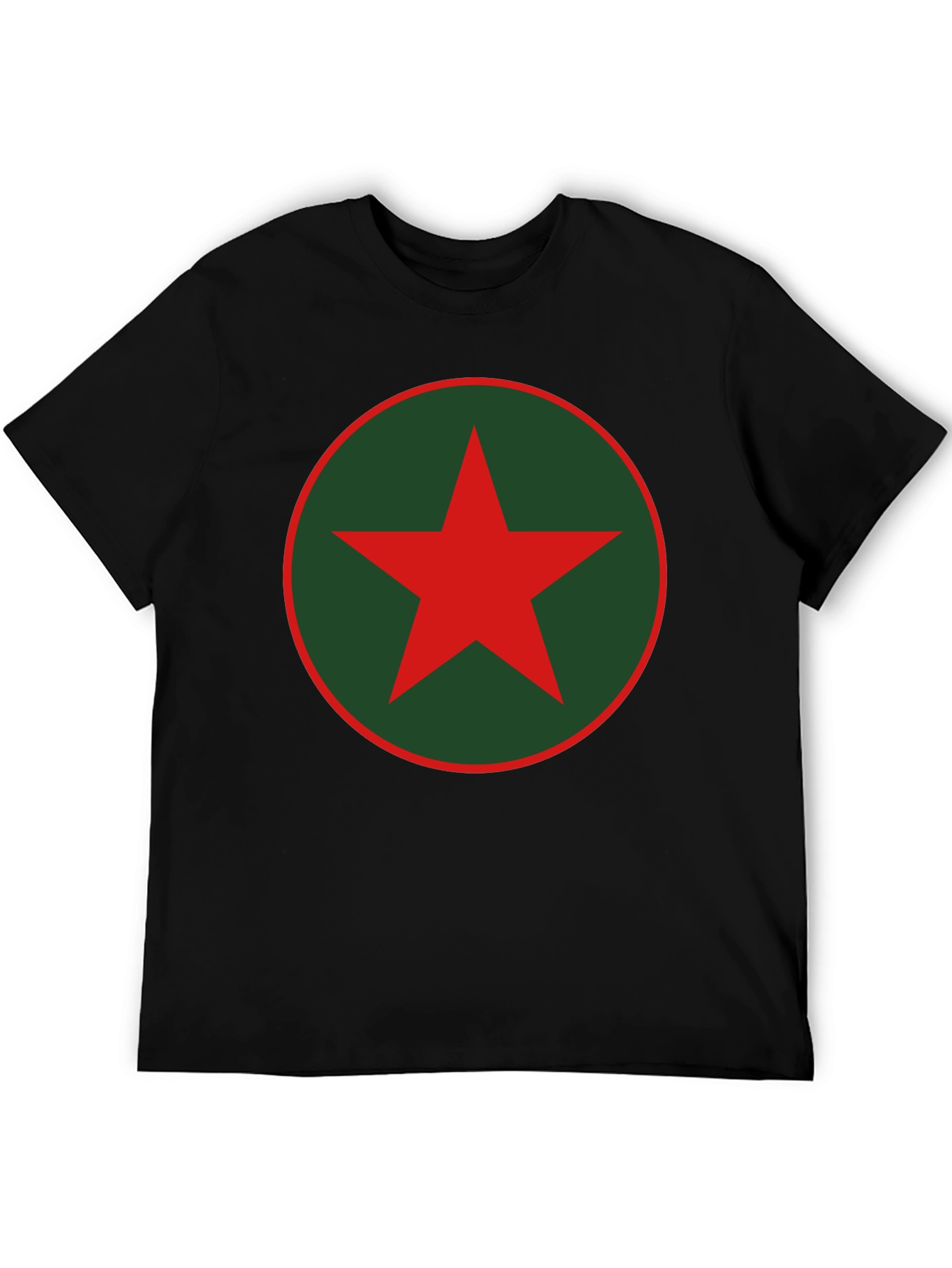 Red Star Graphic T-Shirt - Casual Black Tee