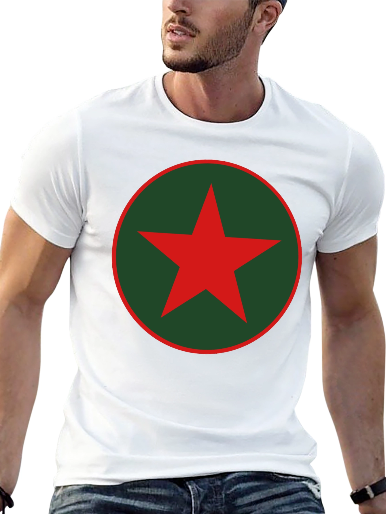 Red Star Graphic T-Shirt - Casual Black Tee