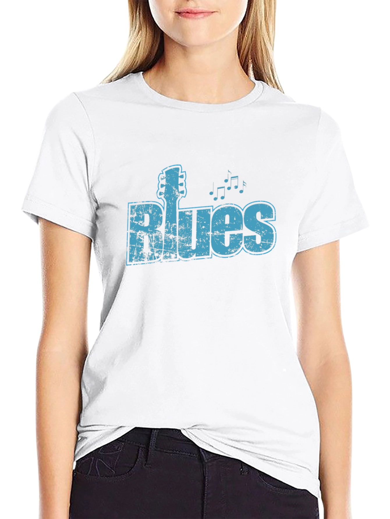 Blues Music Graphic Black T-Shirt