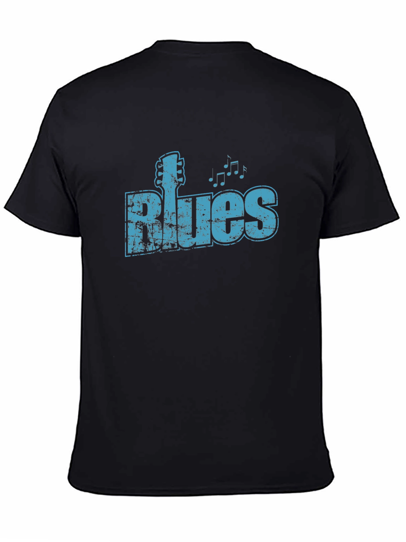 Blues Music Graphic Black T-Shirt