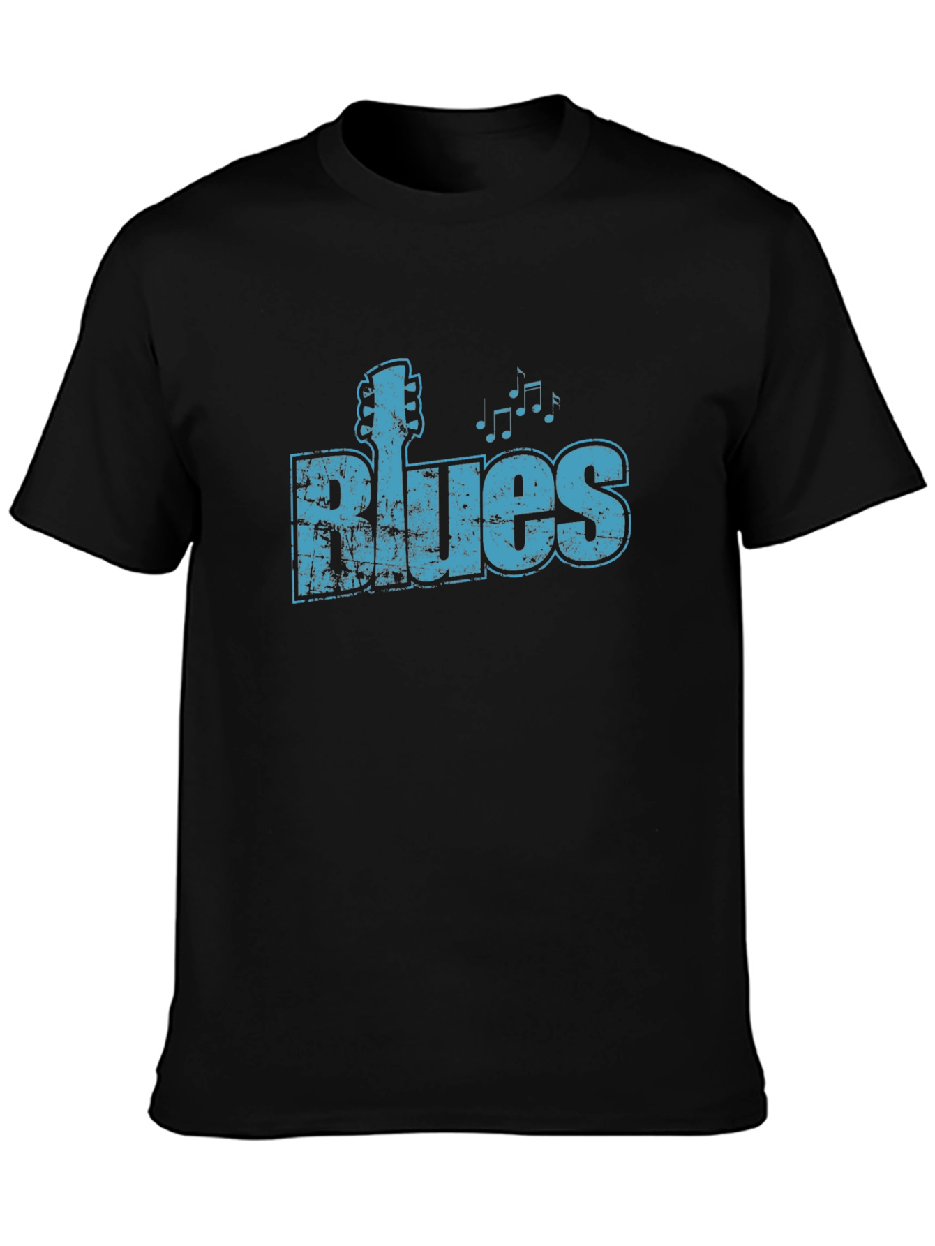 Blues Music Graphic Black T-Shirt
