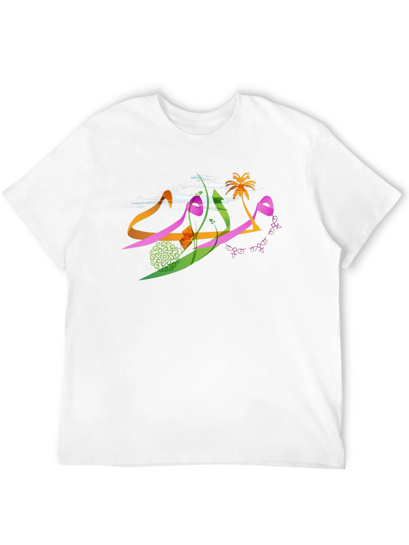 Arabic Graphic Tee - Black Cotton Blend T-Shirt