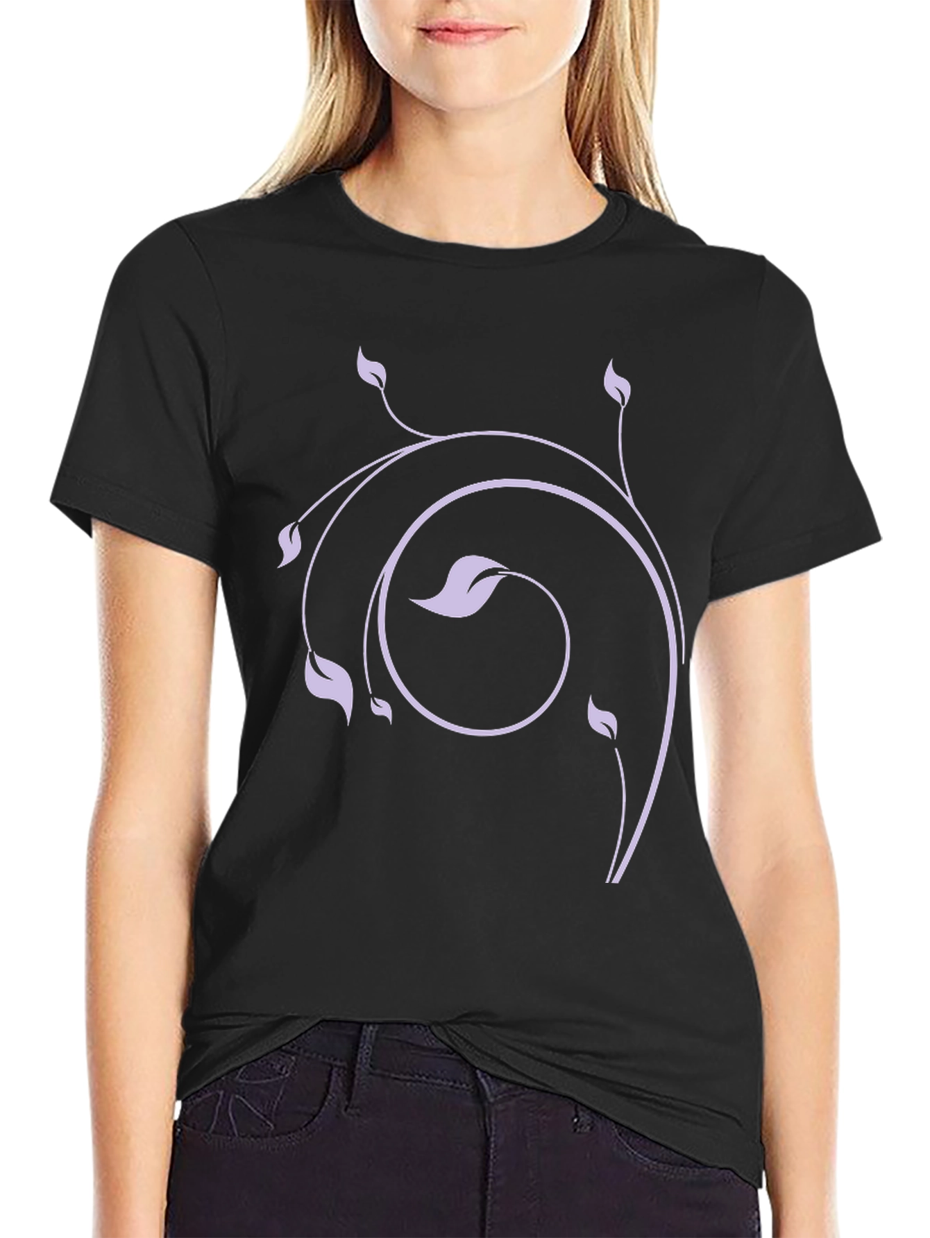 Nature Swirl Black Tee