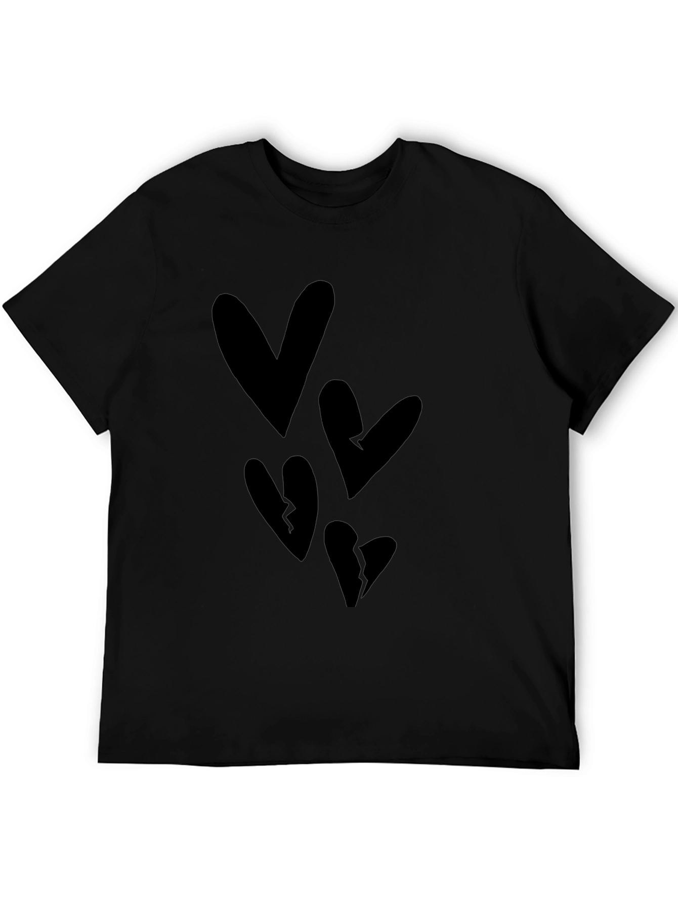 Black Heart Graphic T-Shirt - Casual Style