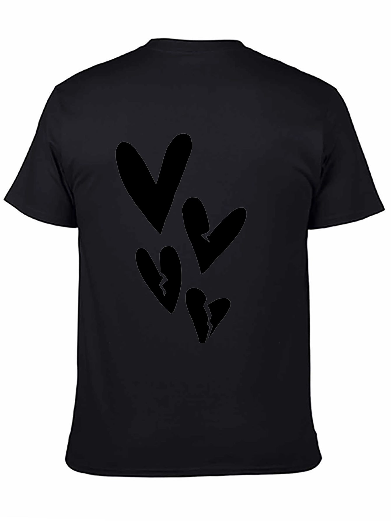 Black Heart Graphic T-Shirt - Casual Style
