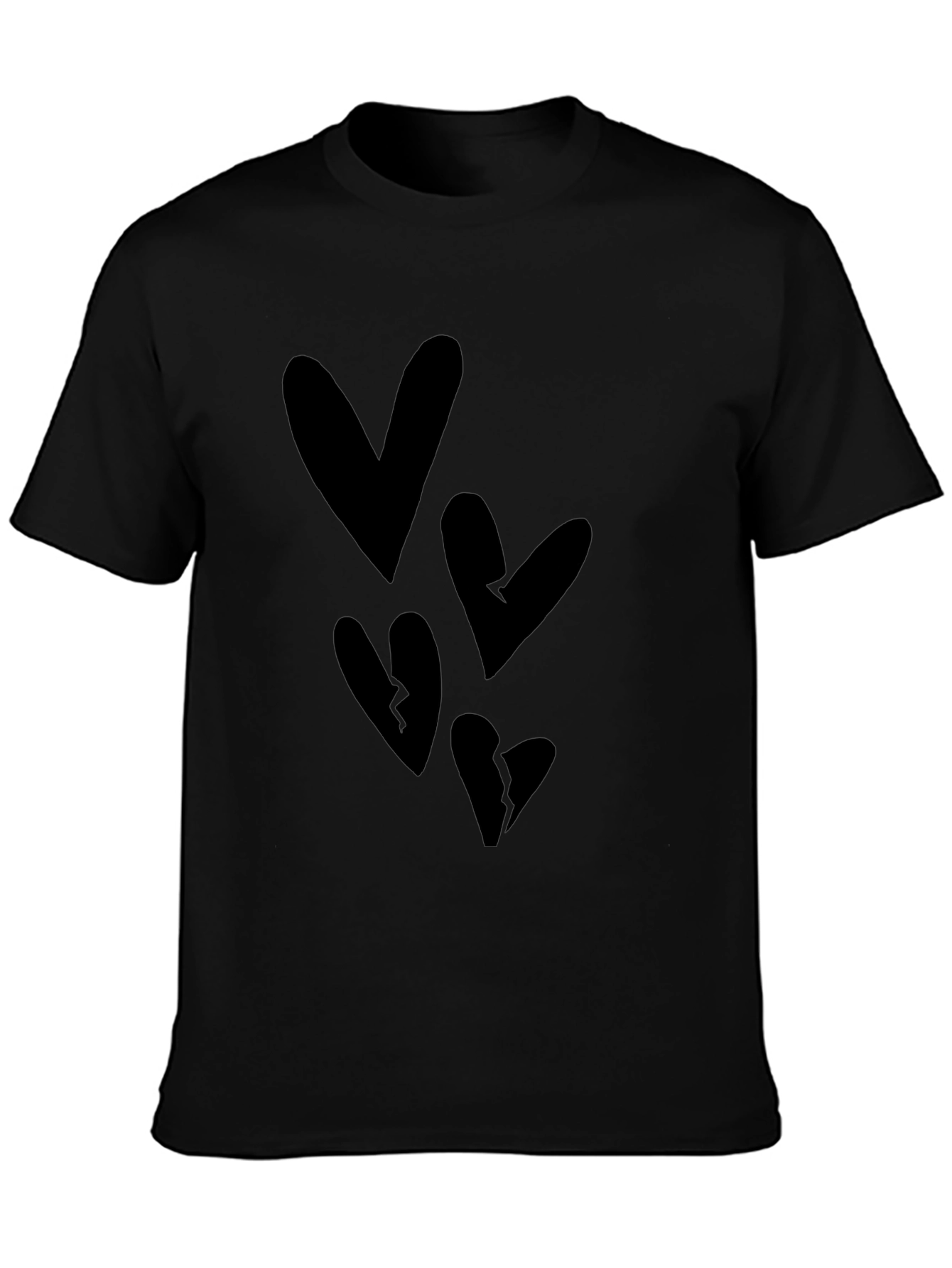 Black Heart Graphic T-Shirt - Casual Style