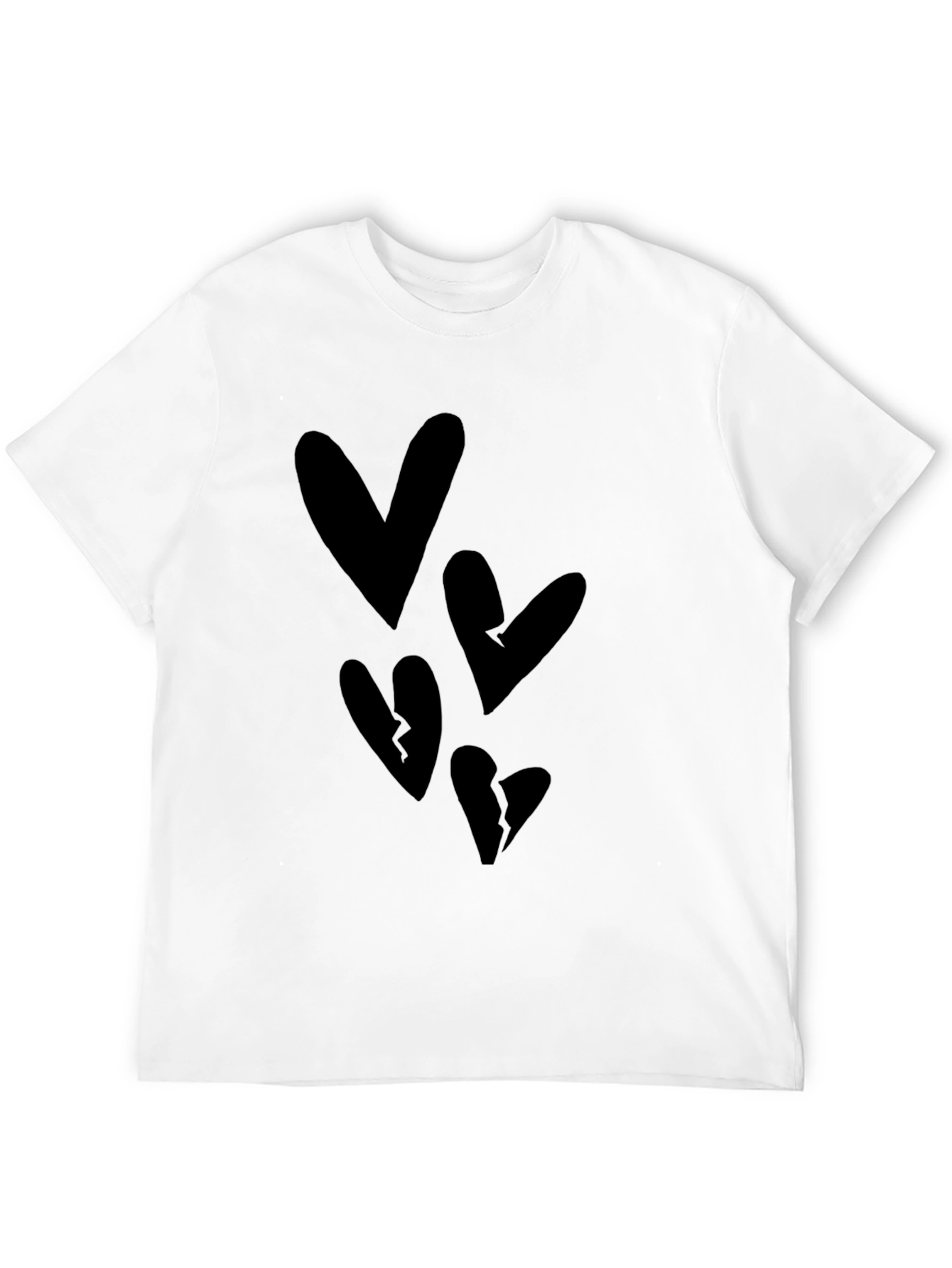 Black Heart Graphic T-Shirt - Casual Style
